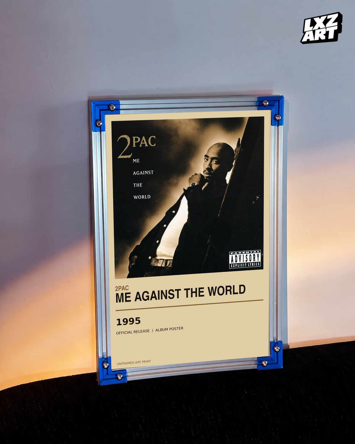 2Pac Me Against the World Album Poster | Unframed Wall Art — LXZART display 3; frame not included