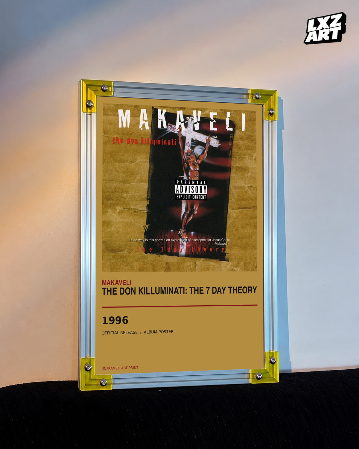 2Pac The Don Killuminati: The 7 Day Theory Album Poster | Unframed Wall Art — LXZART display 3; frame not included