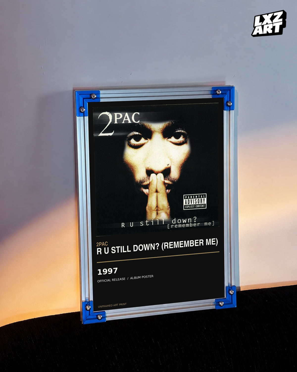2Pac R U Still Down? (Remember Me) Album Poster | Unframed Wall Art — LXZART display 3; frame not included