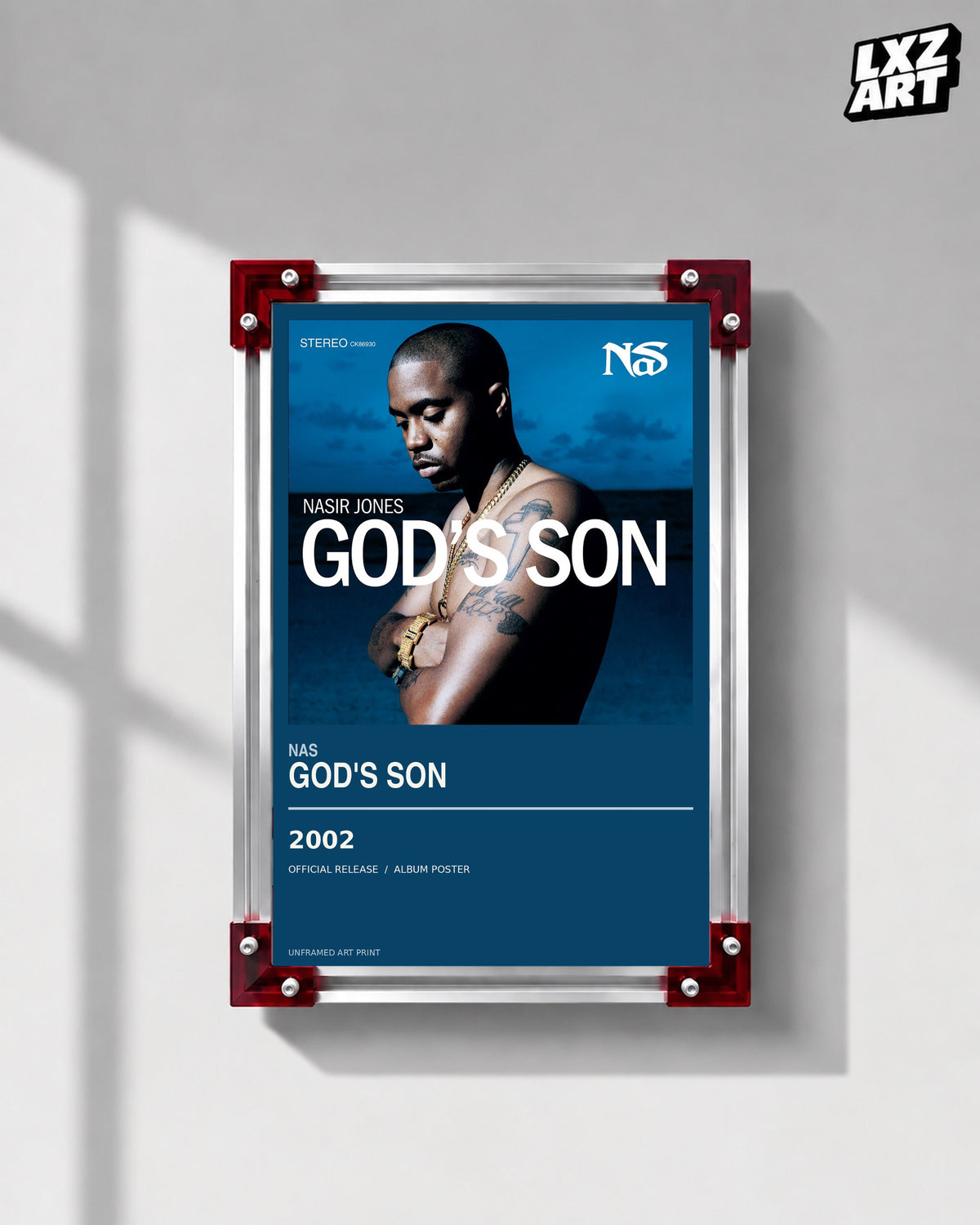 Nas God's Son Album Poster | Unframed Wall Art — LXZART display 1; frame not included