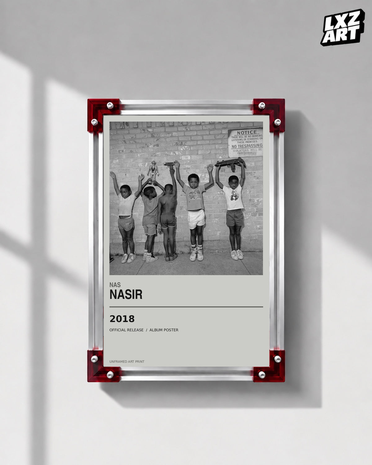 Nas NASIR Album Poster | Unframed Wall Art — LXZART display 1; frame not included