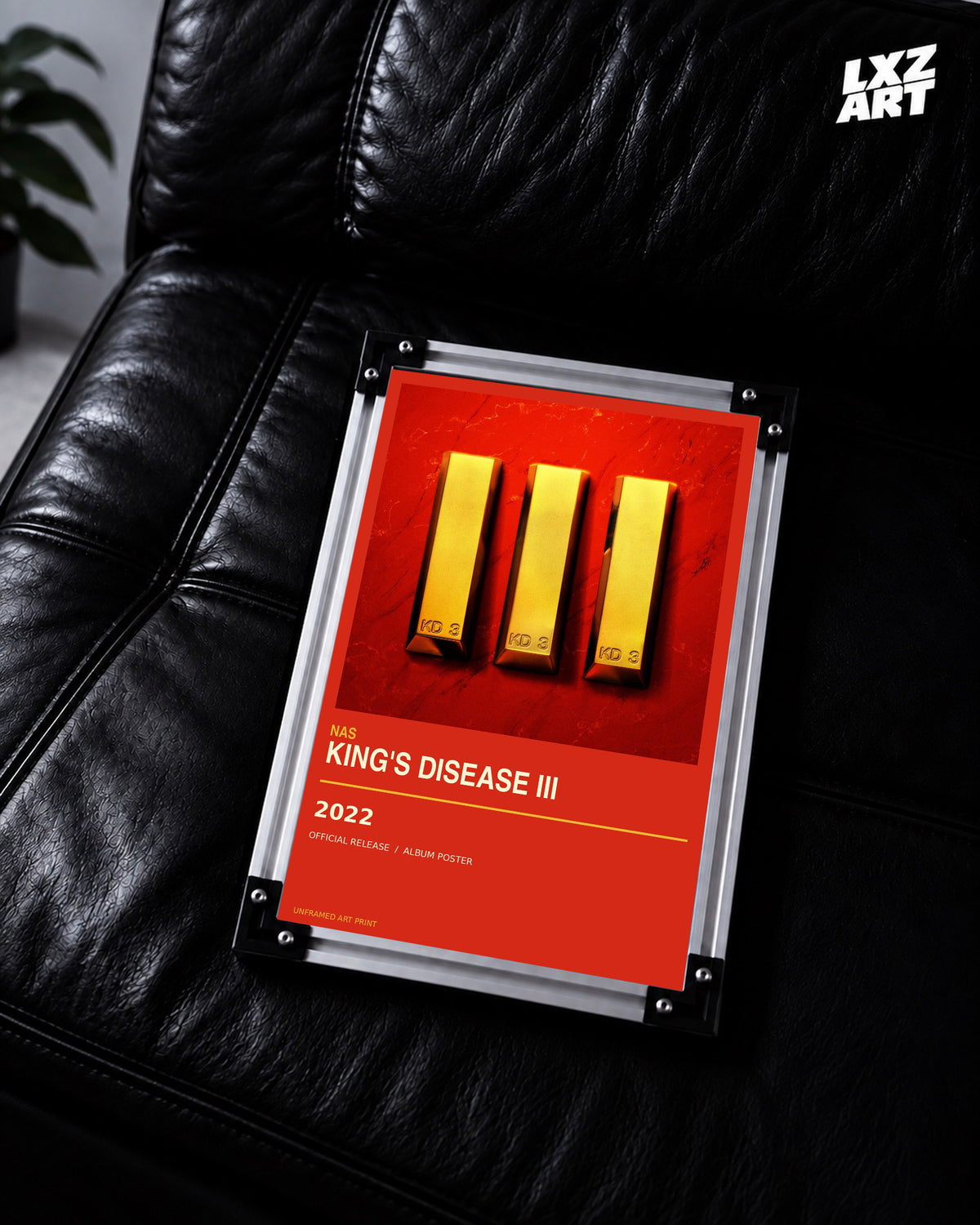 Nas King's Disease III Album Poster | Unframed Wall Art — LXZART display 2; frame not included