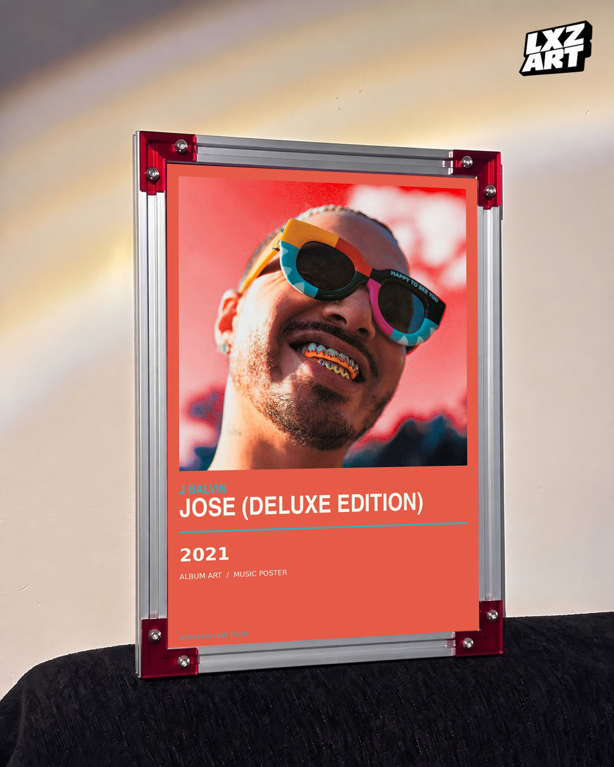 J Balvin JOSE Deluxe Edition Album Poster | Unframed Wall Art — LXZART display 3; frame not included