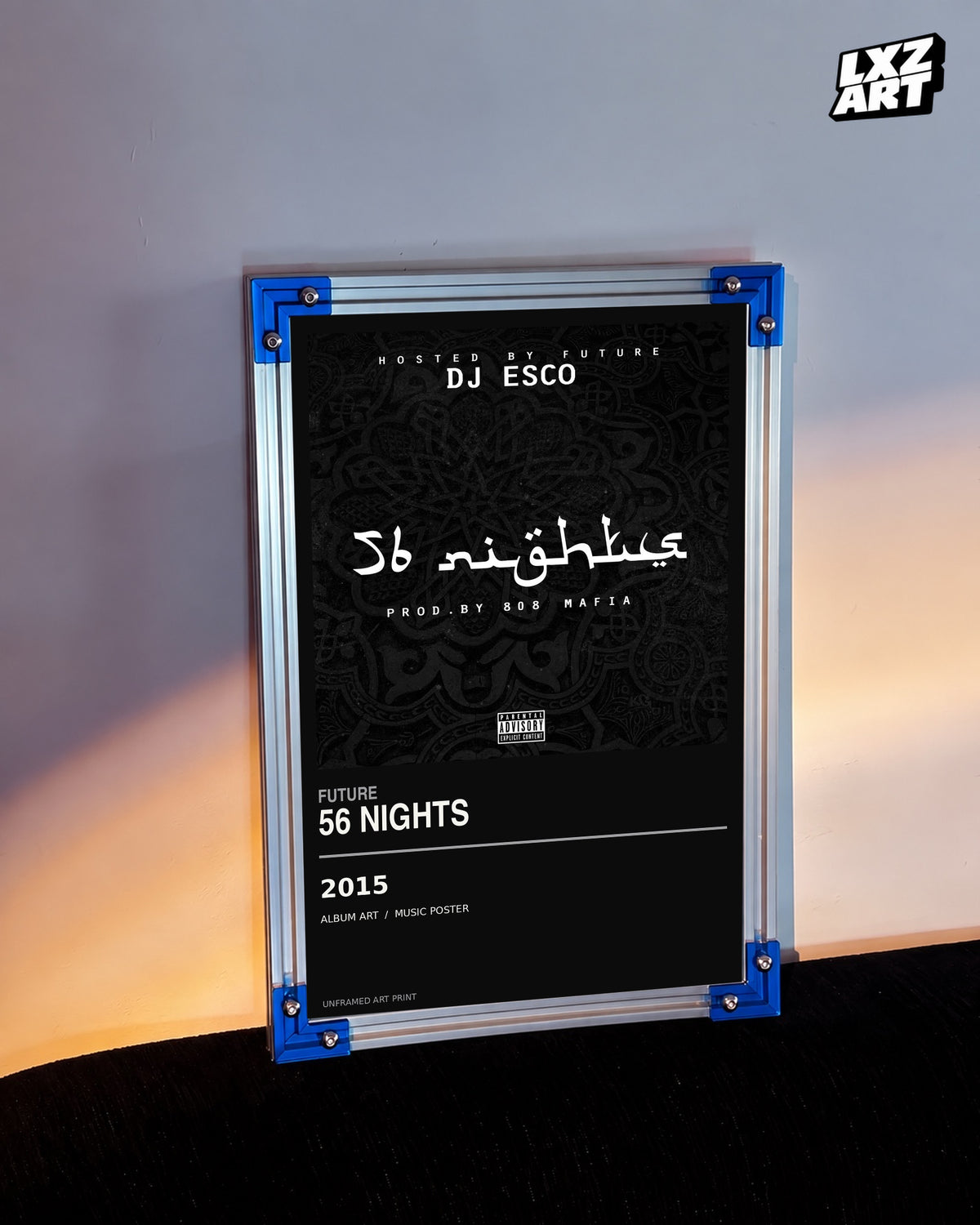 Future 56 Nights Album Poster | Unframed Wall Art — LXZART display 3; frame not included