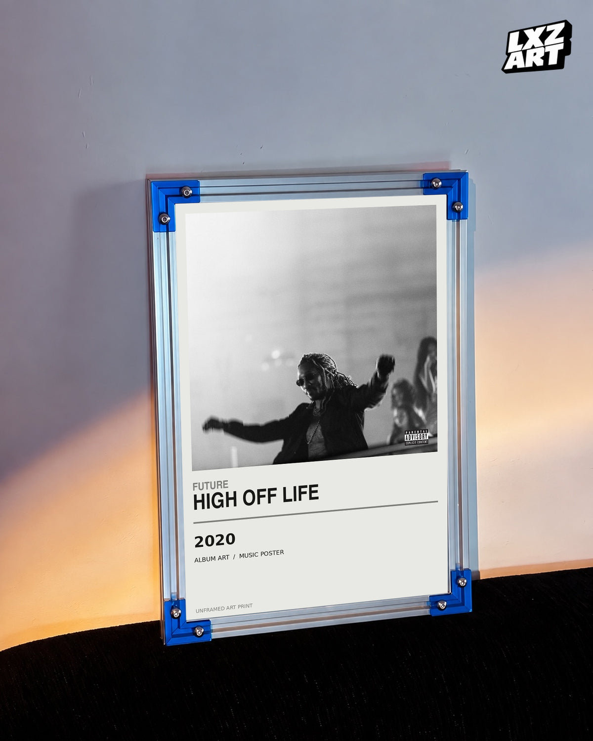 Future High Off Life Album Poster | Unframed Wall Art — LXZART display 3; frame not included