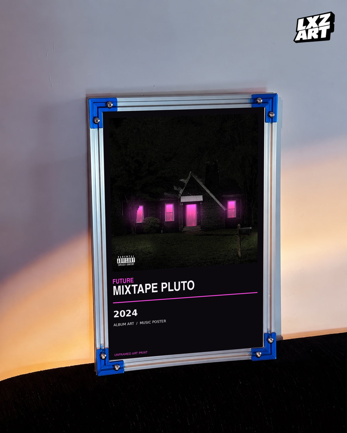 Future MIXTAPE PLUTO Album Poster | Unframed Wall Art — LXZART display 3; frame not included