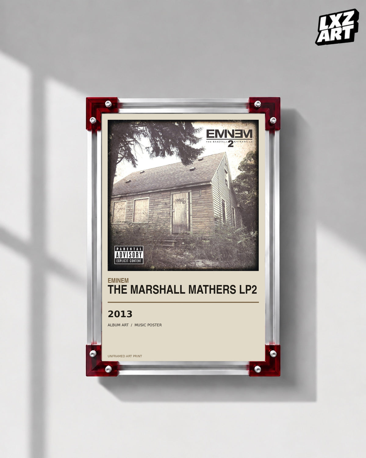 Eminem The Marshall Mathers LP2 Album Poster | Unframed Wall Art — LXZART display 1; frame not included