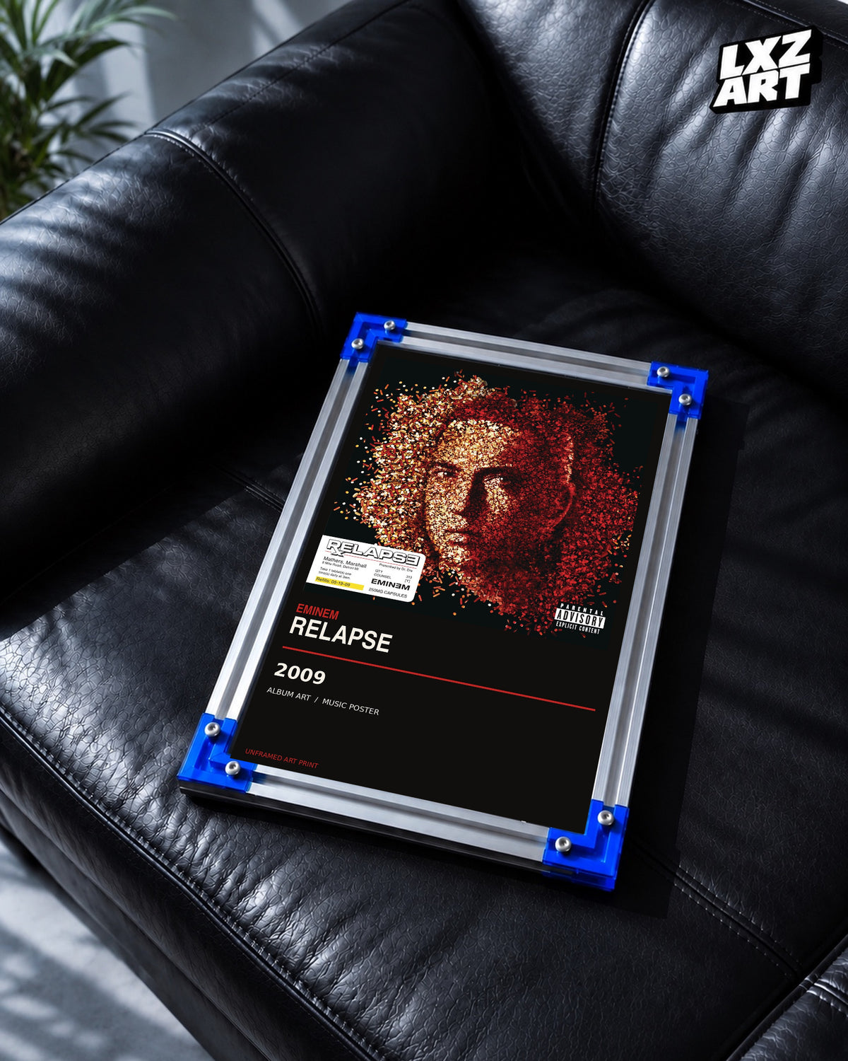 Eminem Relapse Album Poster | Unframed Wall Art — LXZART display 2; frame not included