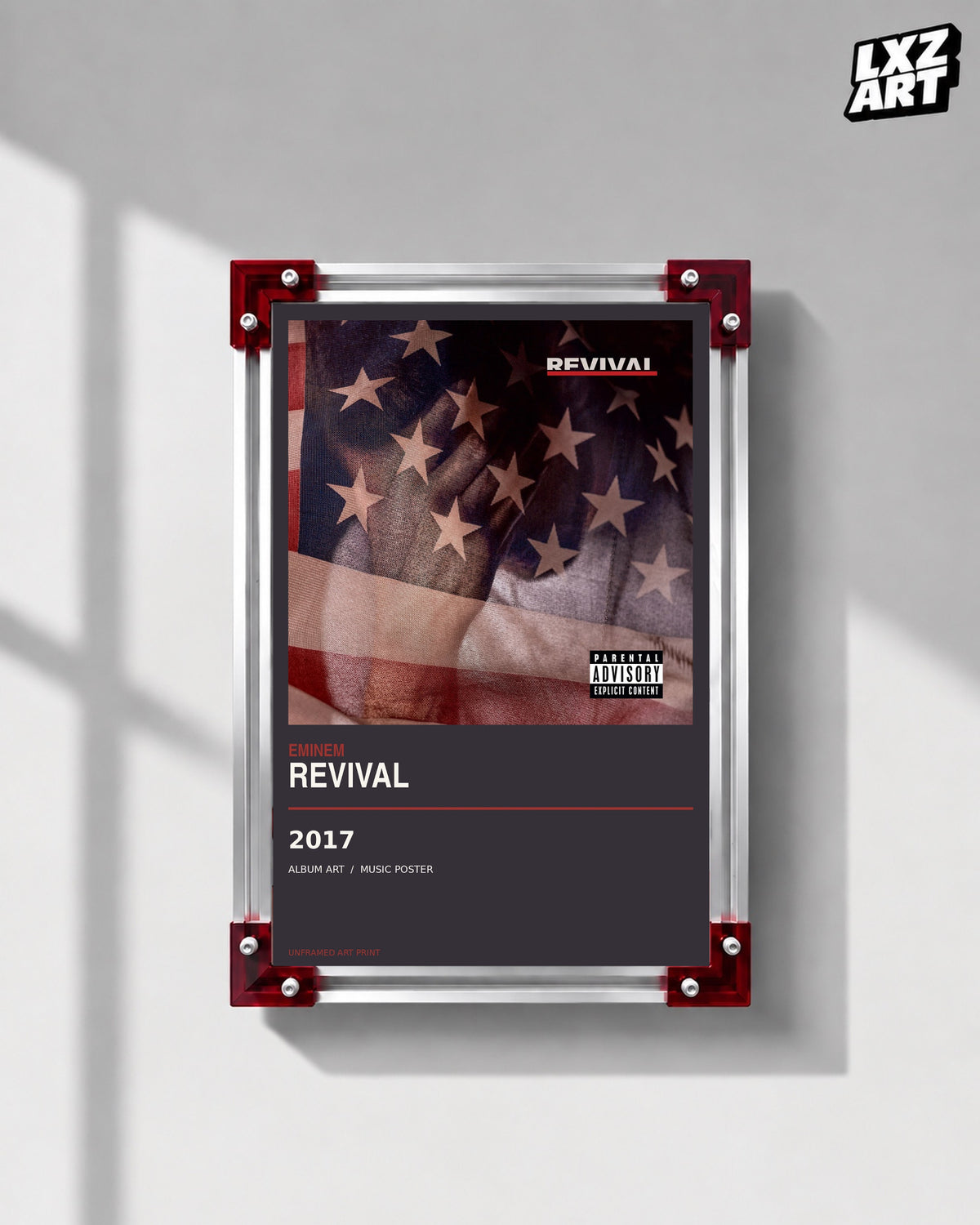 Eminem Revival Album Poster | Unframed Wall Art — LXZART display 1; frame not included