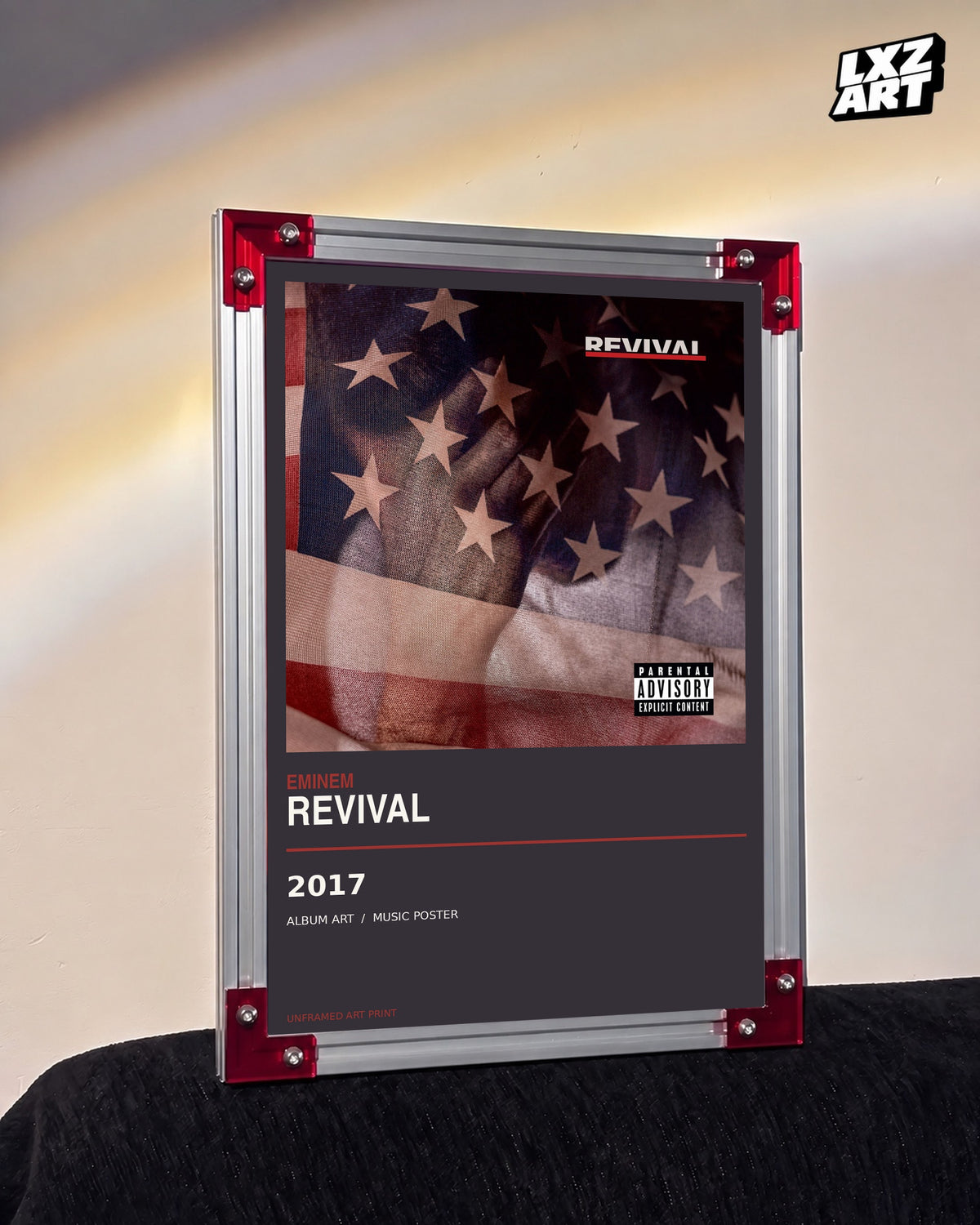 Eminem Revival Album Poster | Unframed Wall Art — LXZART display 3; frame not included