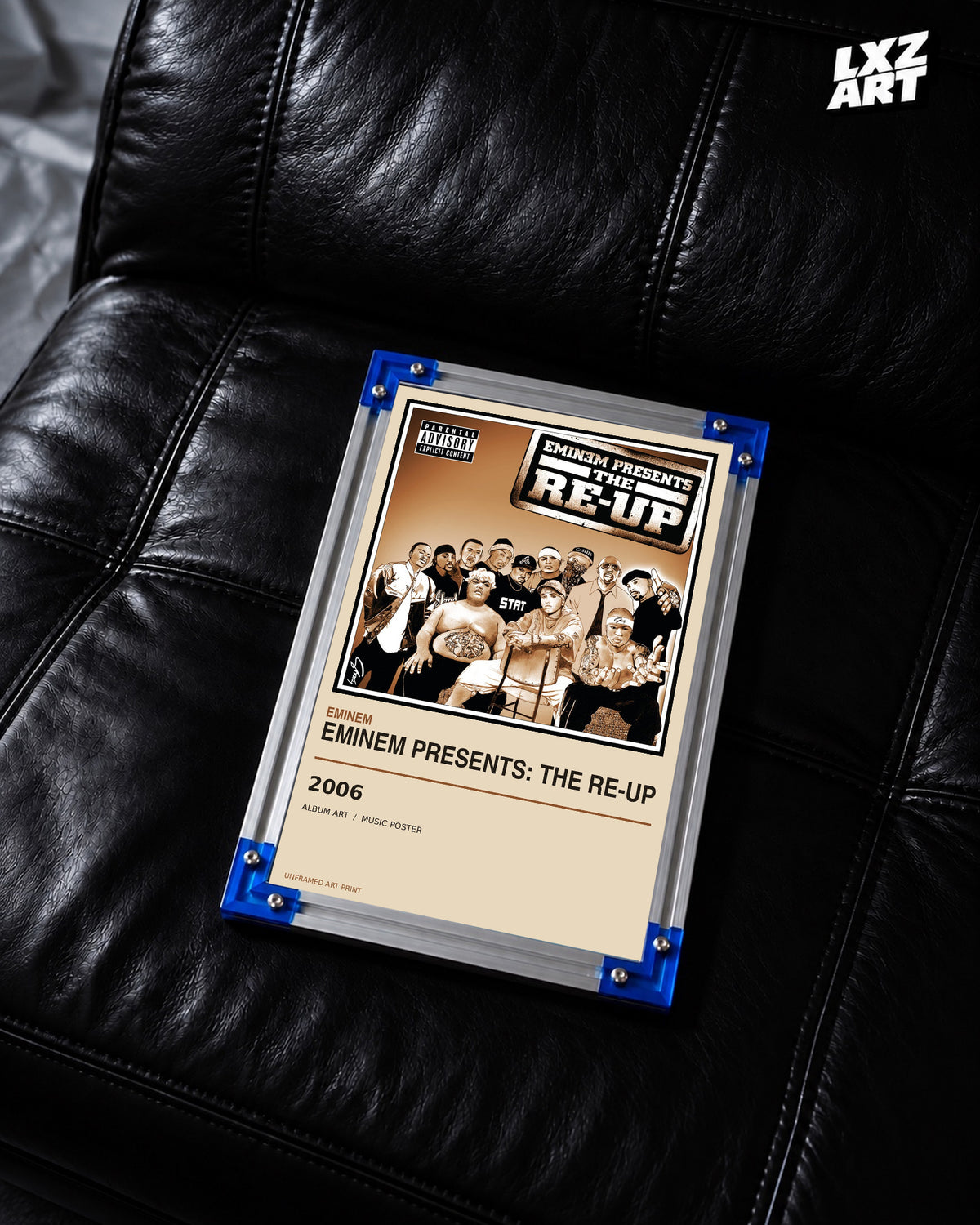 Eminem Presents The Re-Up Album Poster | Unframed Wall Art — LXZART display 2; frame not included