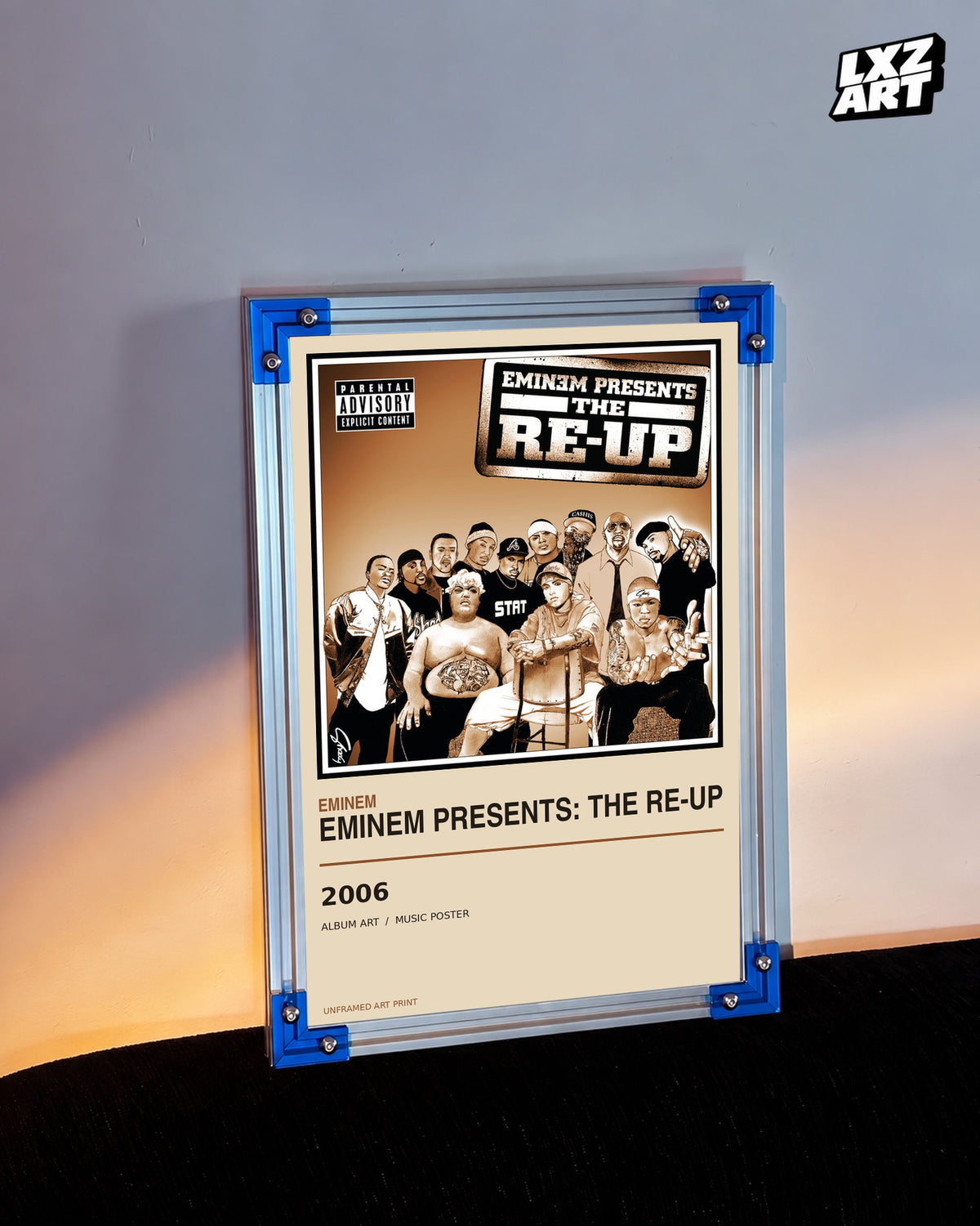 Eminem Presents The Re-Up Album Poster | Unframed Wall Art — LXZART display 3; frame not included