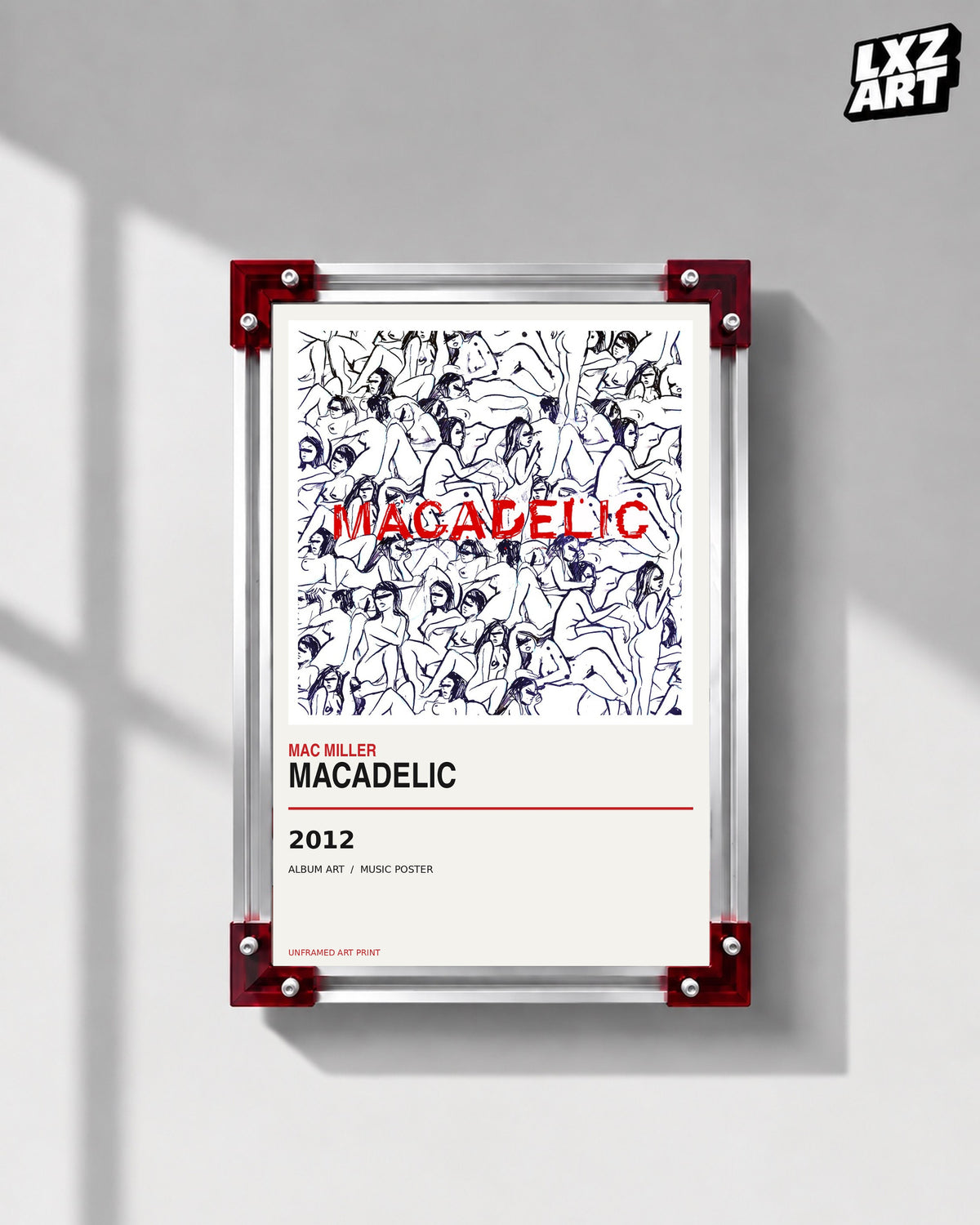 Mac Miller Macadelic Album Poster | Unframed Wall Art — LXZART display 1; frame not included