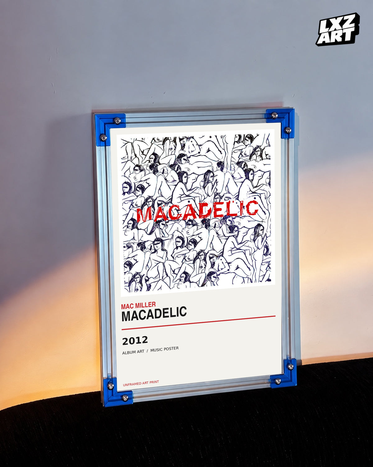 Mac Miller Macadelic Album Poster | Unframed Wall Art — LXZART display 3; frame not included