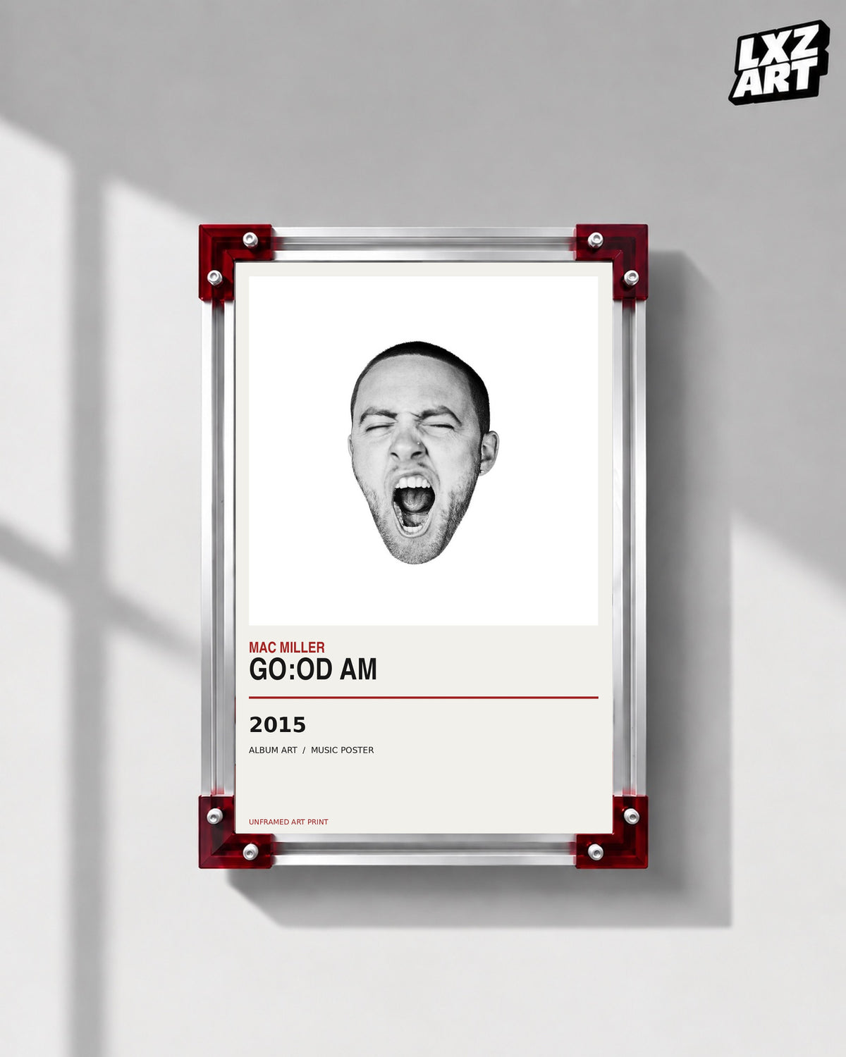 Mac Miller GO:OD AM Album Poster | Unframed Wall Art — LXZART display 1; frame not included
