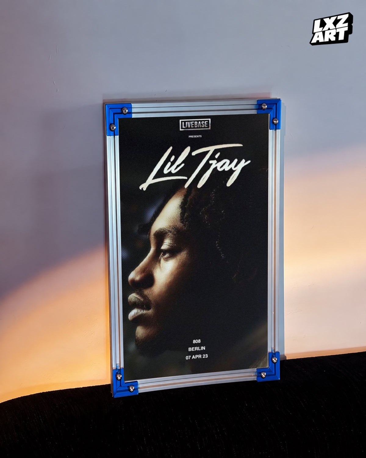 Lil Tjay Livebase Berlin Concert Portrait Poster | Unframed Wall Art — LXZART display 3; frame not included