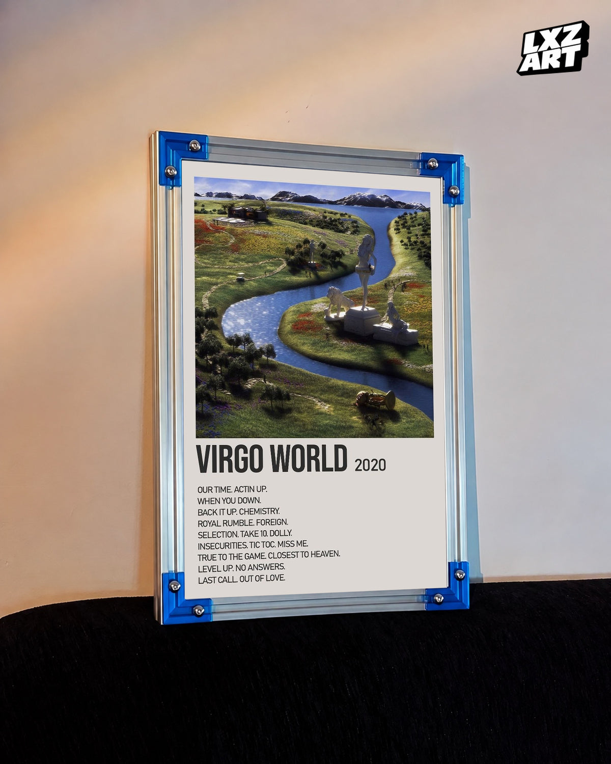Lil Tecca Virgo World Cream Tracklist Poster | Unframed Wall Art — LXZART display 3; frame not included
