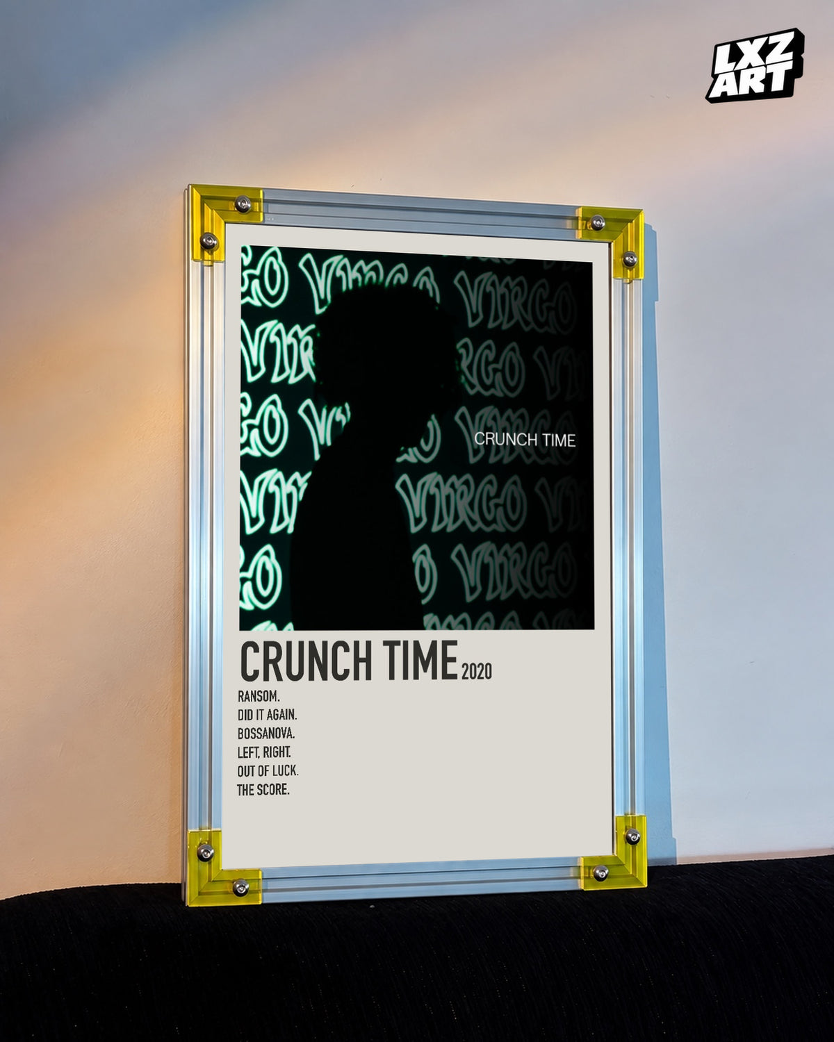 Lil Tecca Crunch Time Cream Tracklist Poster | Unframed Wall Art — LXZART display 3; frame not included