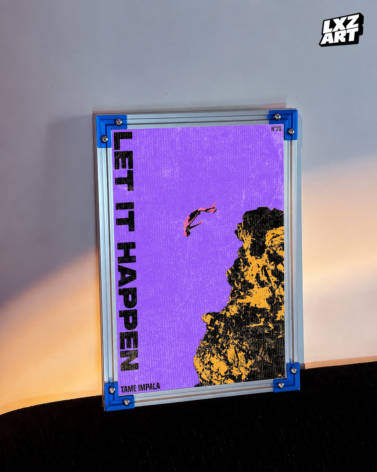 Tame Impala Let It Happen Purple Cliff Poster | Unframed Wall Art — LXZART display 3; frame not included