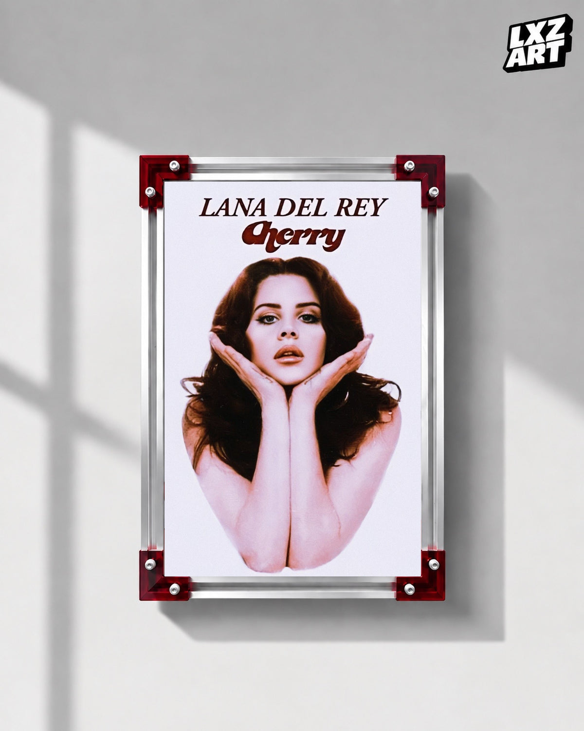 Lana Del Rey Cherry Portrait Song Poster | Unframed Wall Art — LXZART display 1; frame not included