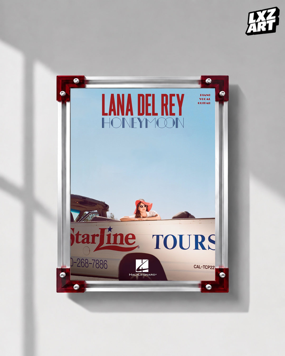 Lana Del Rey Honeymoon Blue Sky Songbook Cover Poster | Unframed Wall Art — LXZART display 1; frame not included