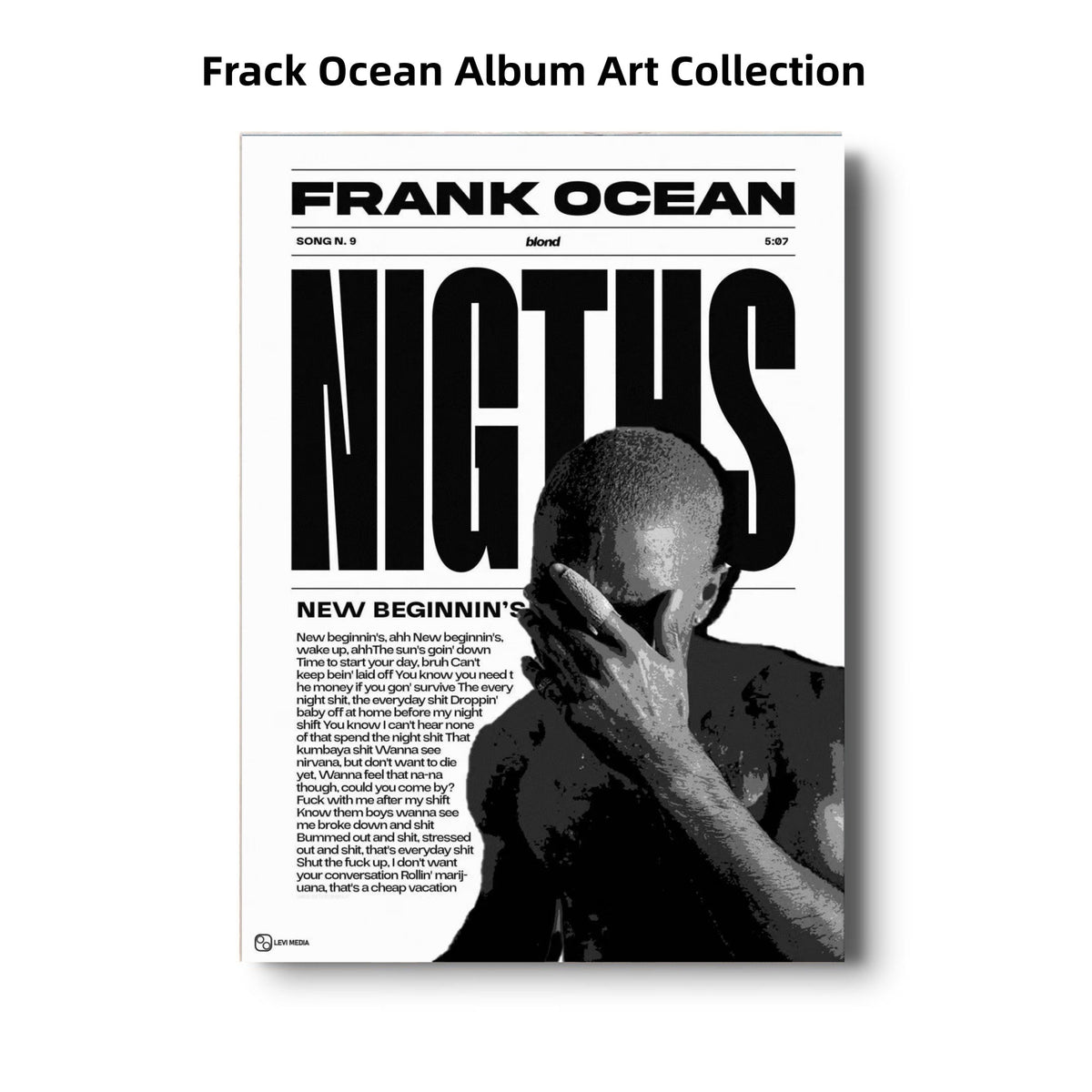Frank Ocean Album Art Collection | R&B Music Posters poster collection wall art prints