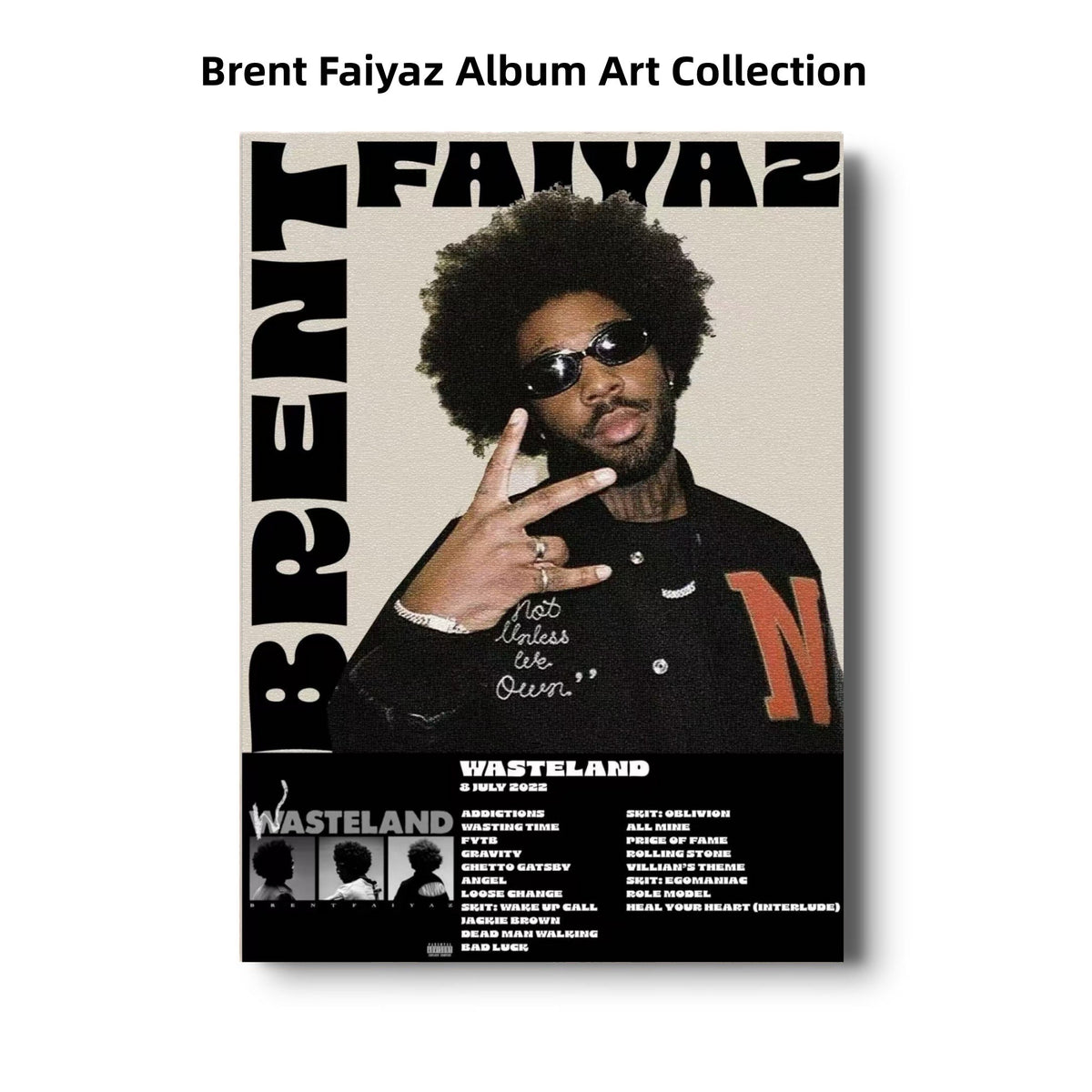 Brent Faiyaz Album Art Collection | R&B Music Posters poster collection wall art prints