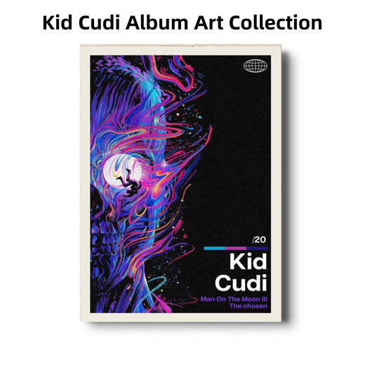 Kid Cudi Album Art Collection | Psychedelic Hip-Hop Music Posters