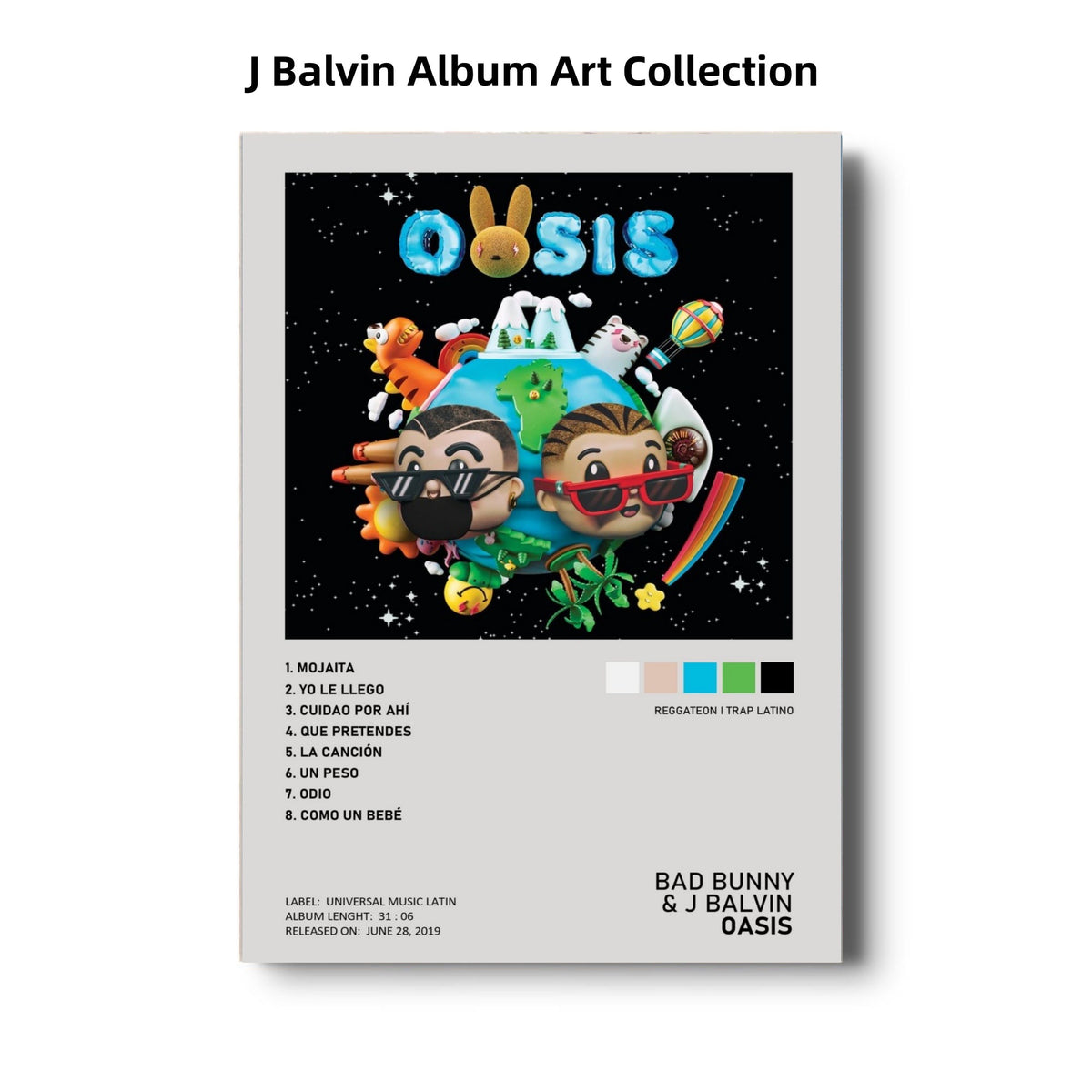 J Balvin Album Art Collection | Reggaeton Music Posters poster collection wall art prints