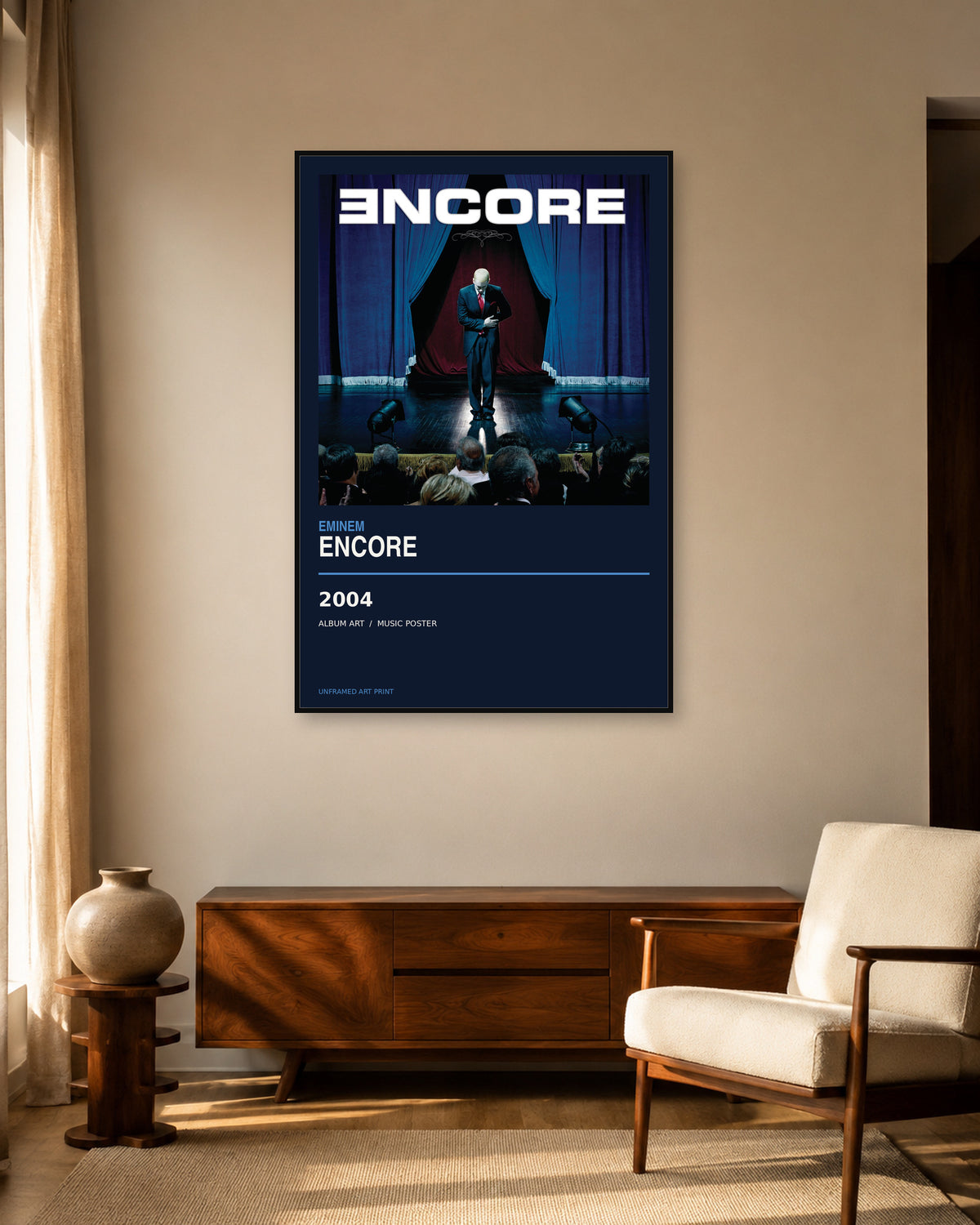 Eminem Encore unframed album poster - living room scene