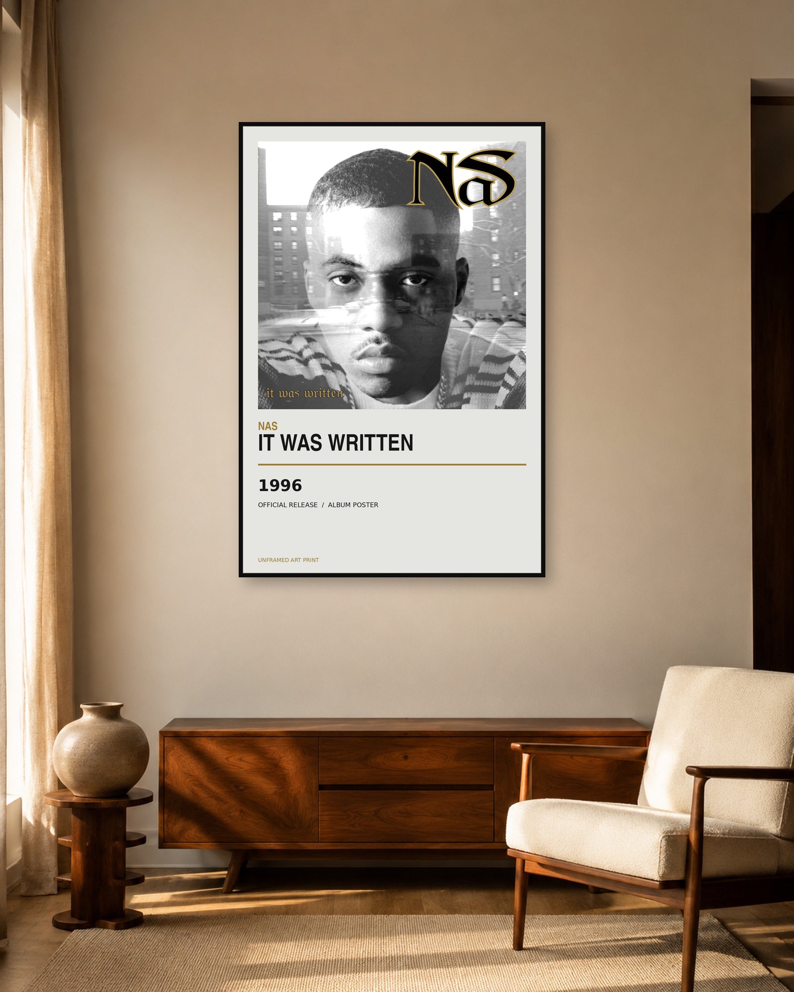Nas It Was Written album poster - living room view