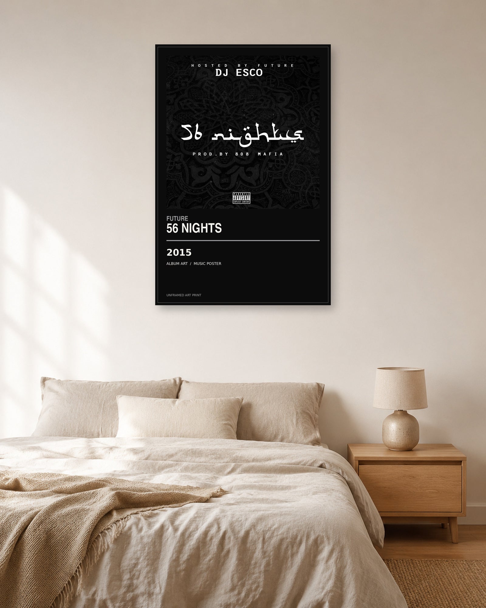Future 56 Nights unframed album poster - bedroom scene