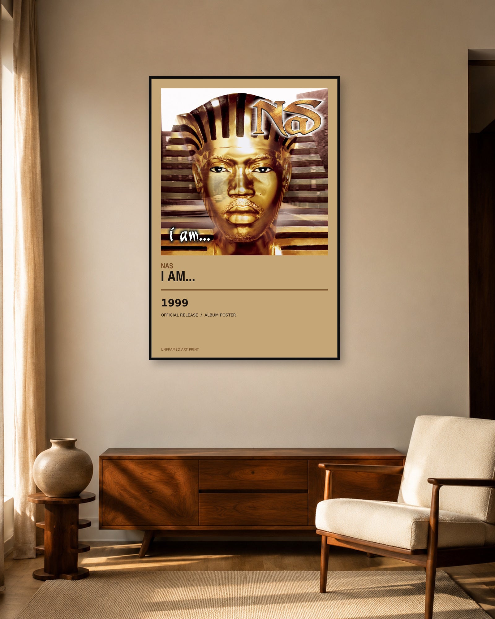 Nas I Am... album poster - living room view