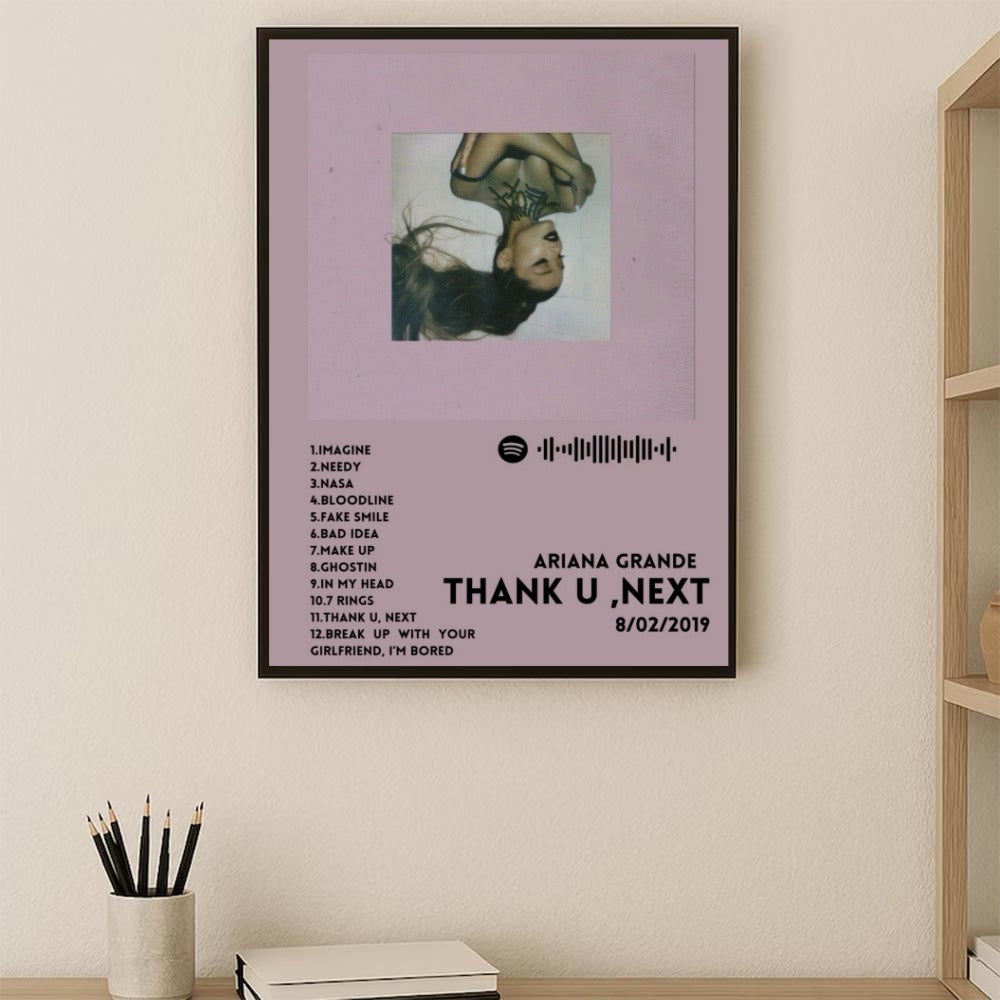 Ariana Grande Thank U Next  - Pink Classic album cover poster print wall art decor