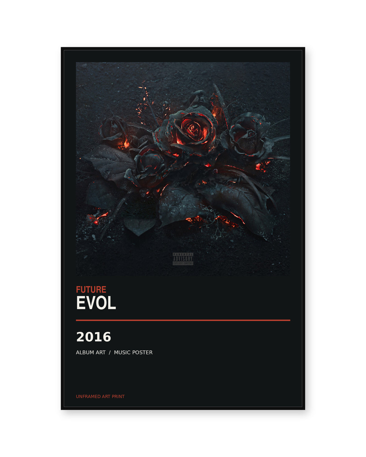 Future EVOL unframed album poster - white background
