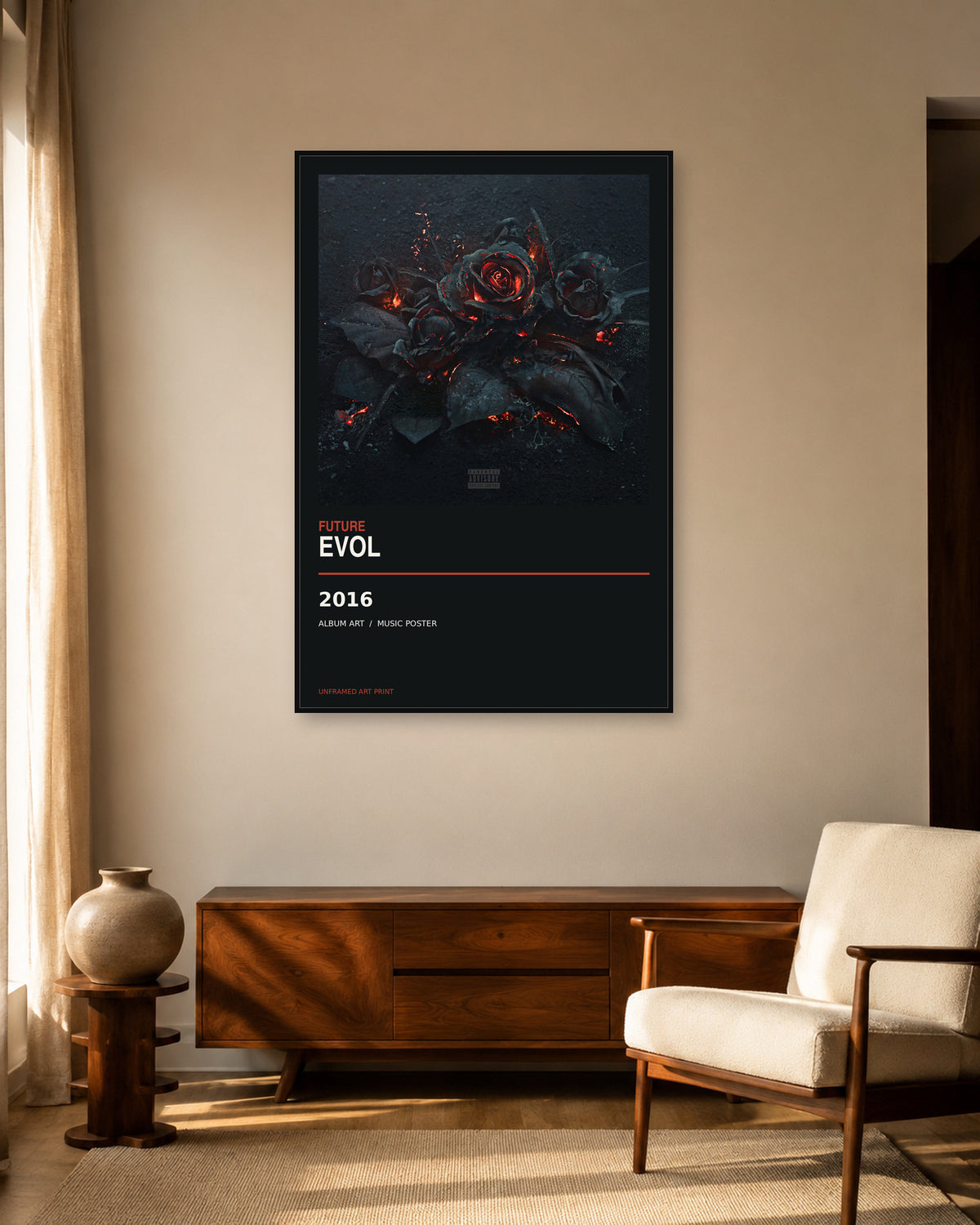 Future EVOL unframed album poster - living room scene