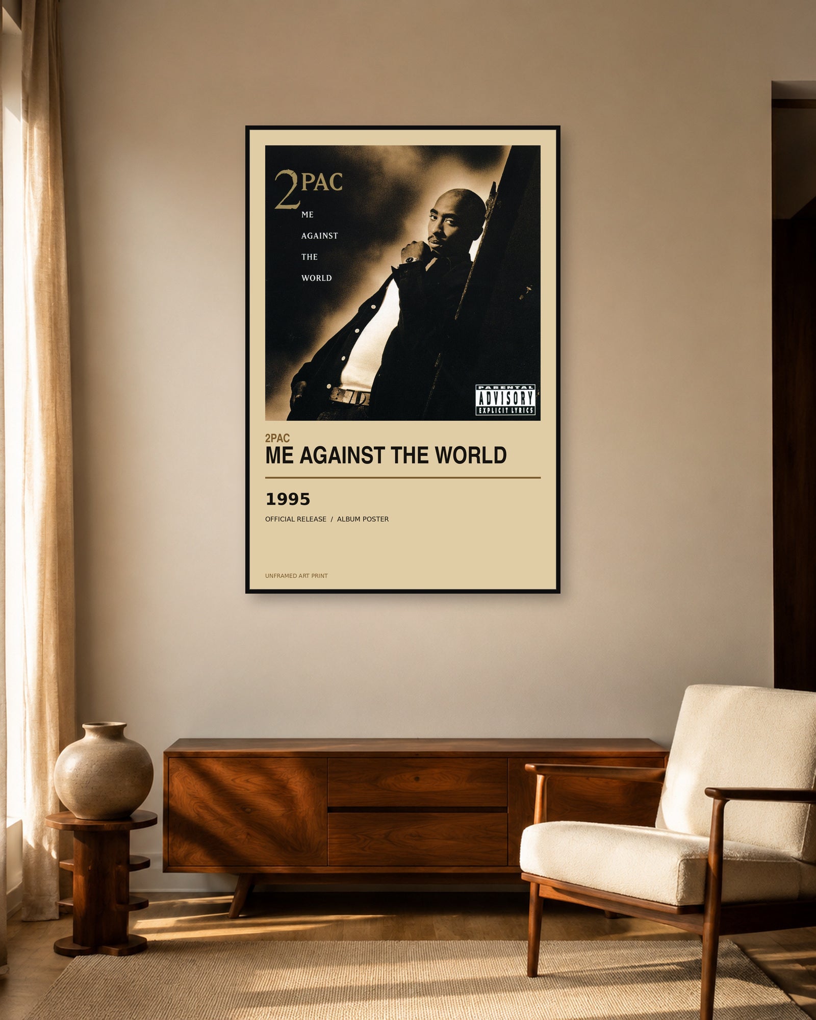 2Pac Me Against the World album poster - living room view