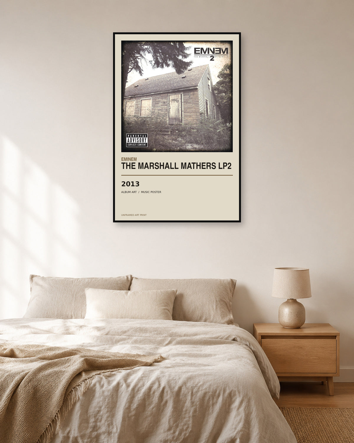 Eminem The Marshall Mathers LP2 unframed album poster - bedroom scene