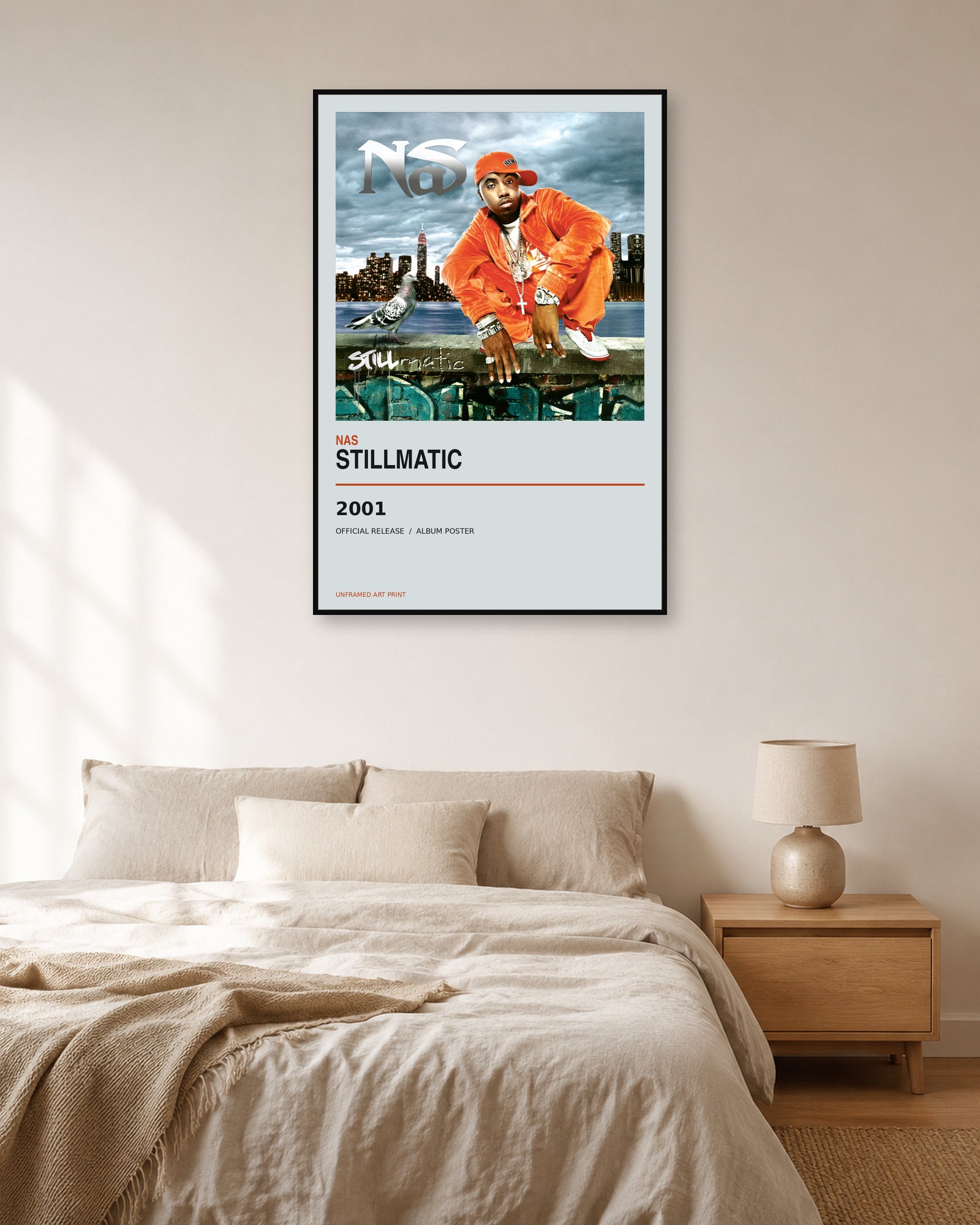 Nas Stillmatic album poster - bedroom view