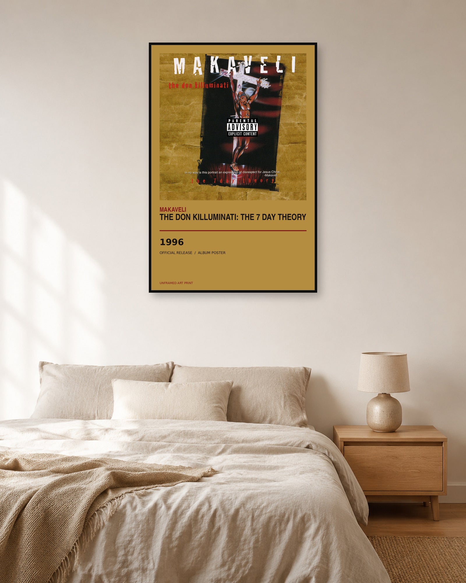 2Pac The Don Killuminati: The 7 Day Theory album poster - bedroom view