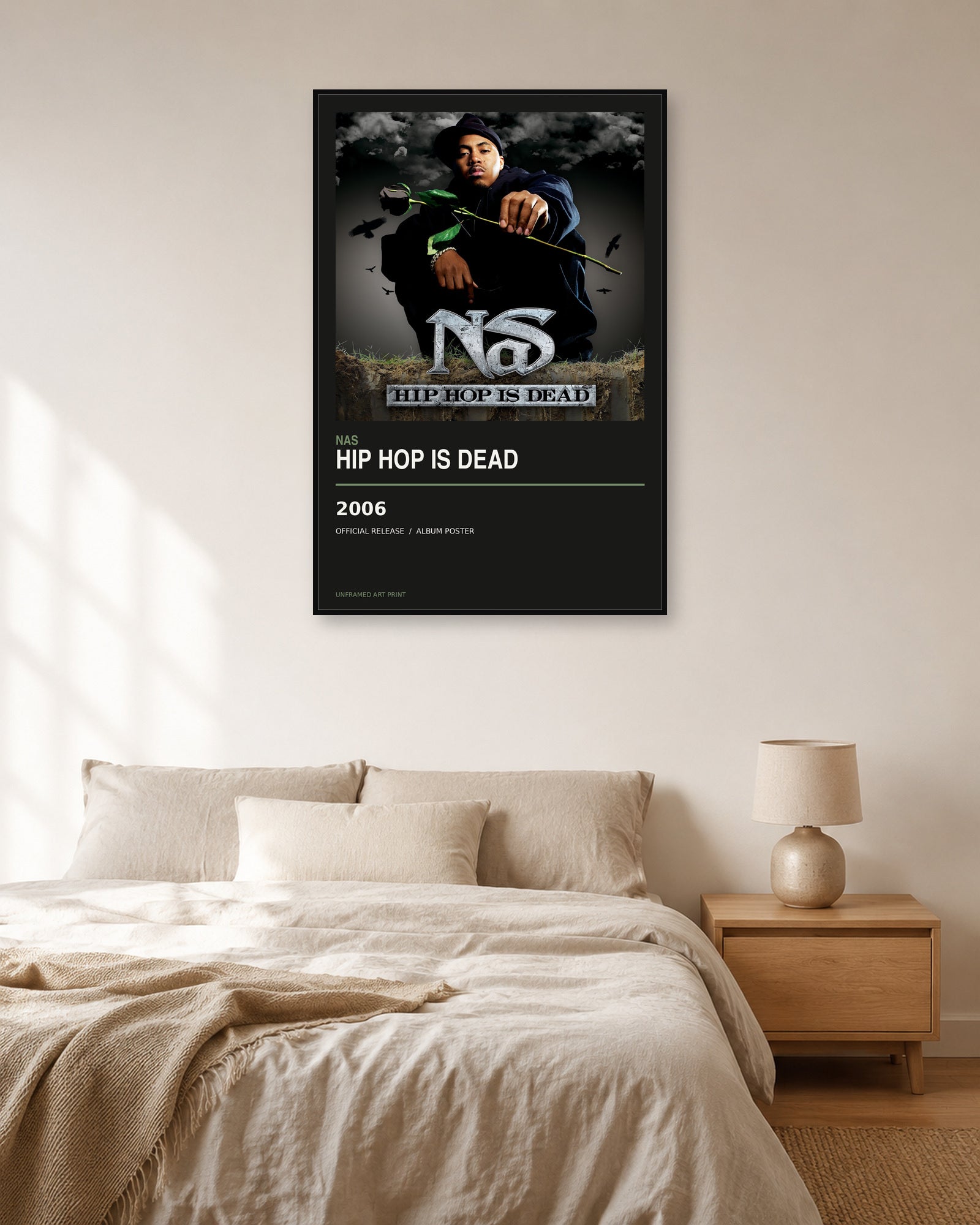 Nas Hip Hop Is Dead album poster - bedroom view