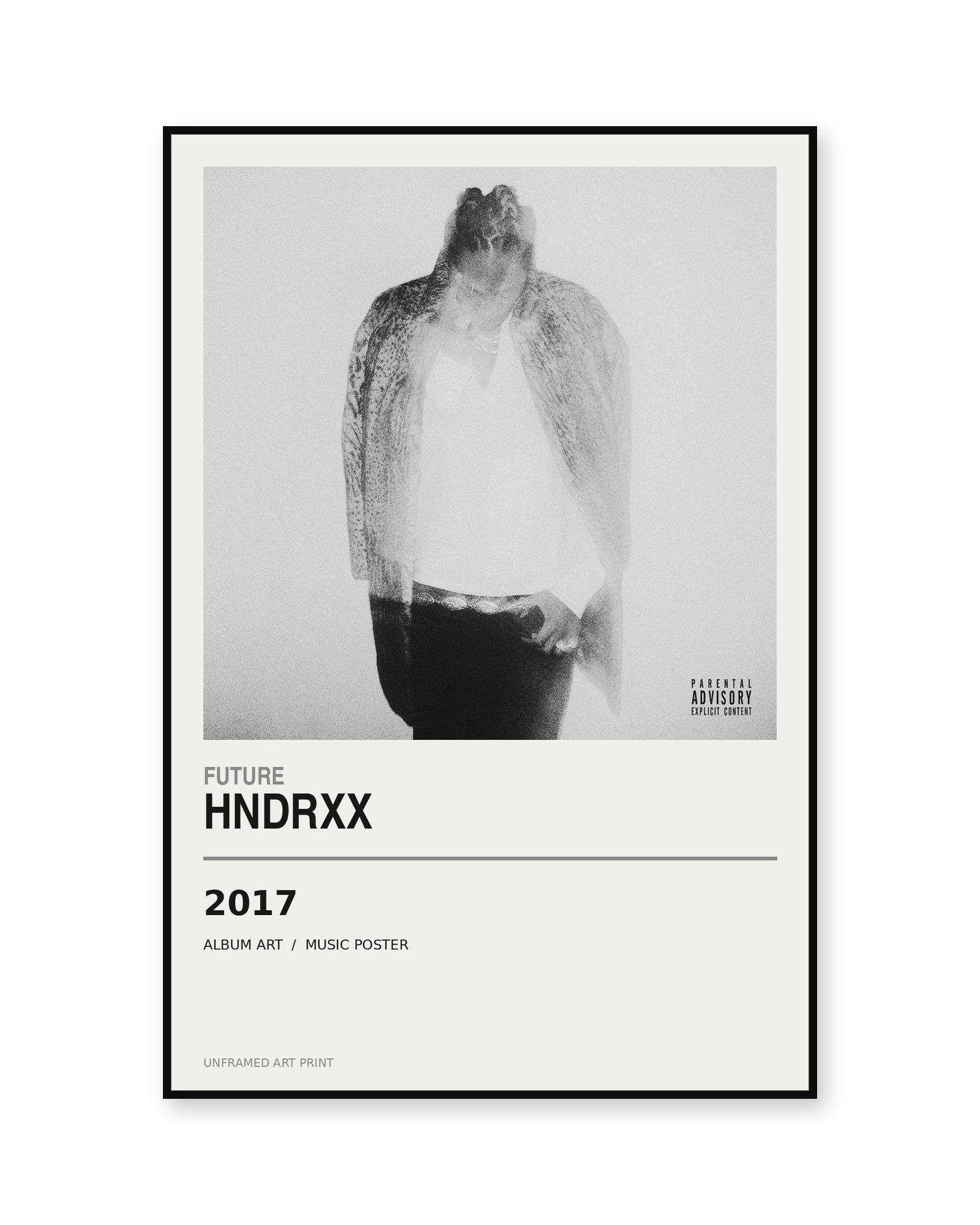 Future HNDRXX unframed album poster - white background