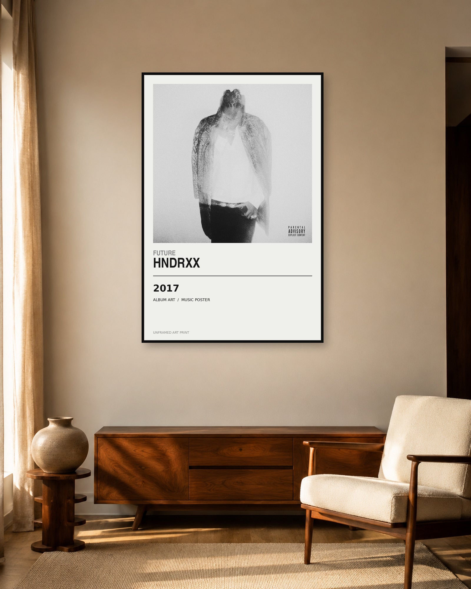 Future HNDRXX unframed album poster - living room scene