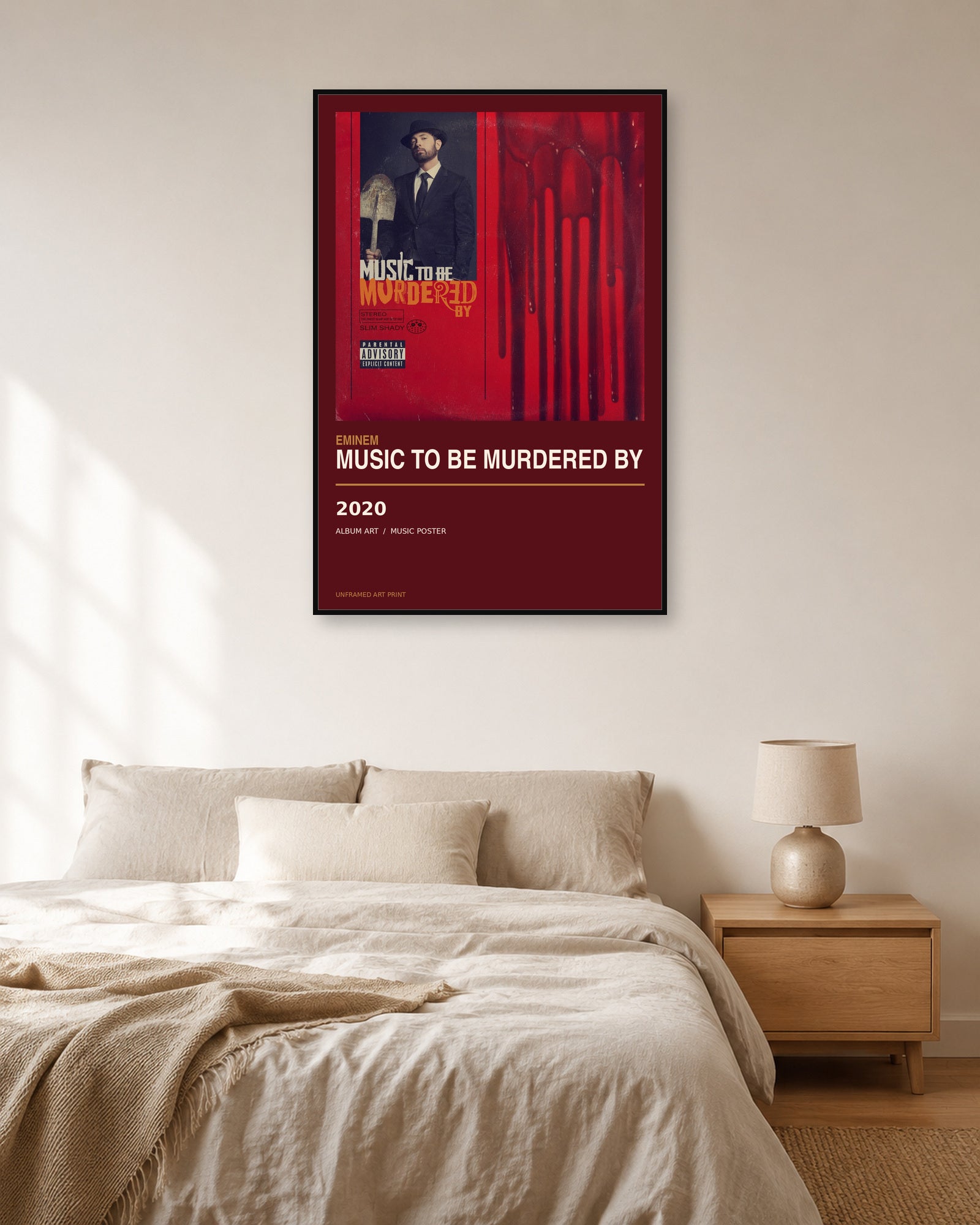 Eminem Music To Be Murdered By unframed album poster - bedroom scene