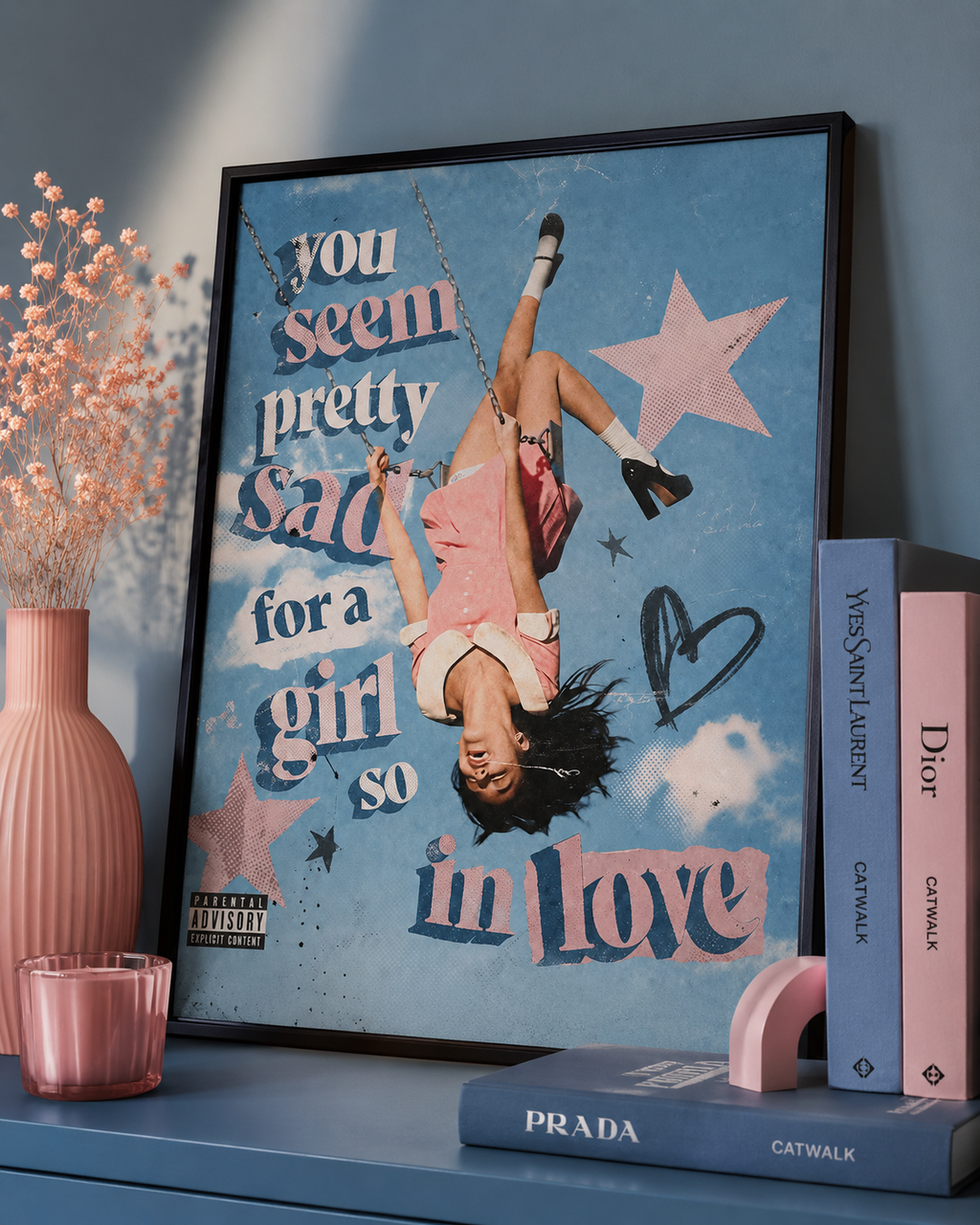 Olivia Rodrigo Pretty Isn’t Pretty Lyric  | Unframed Bedroom Wall Art album cover poster print wall art decor