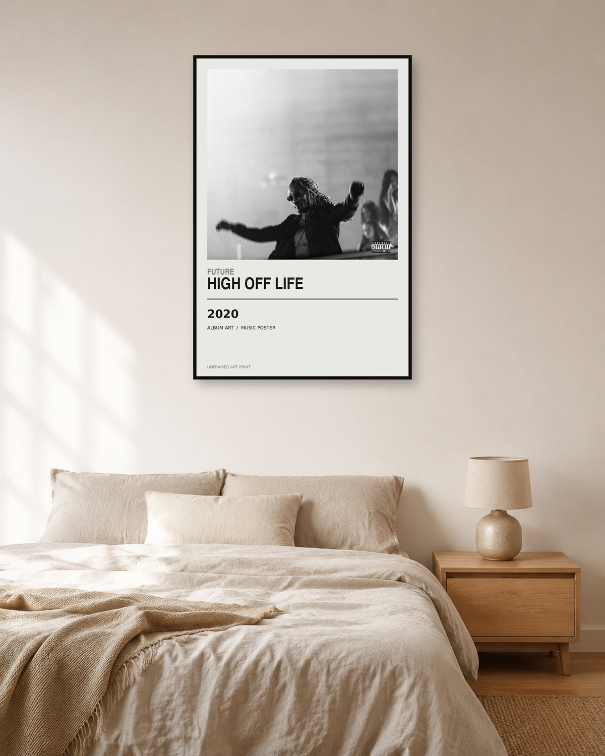 Future High Off Life unframed album poster - bedroom scene