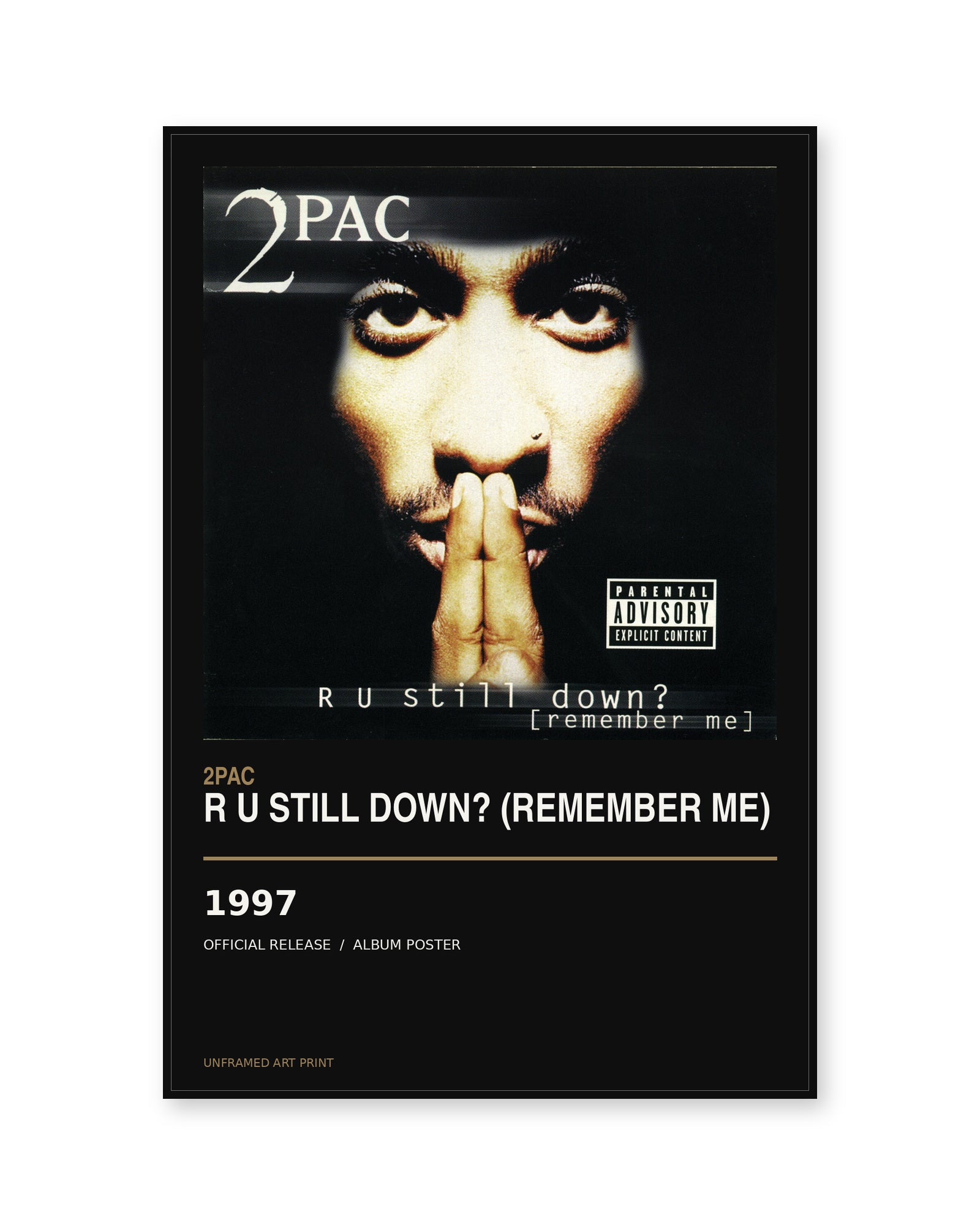 2Pac R U Still Down? (Remember Me) album poster - white background view