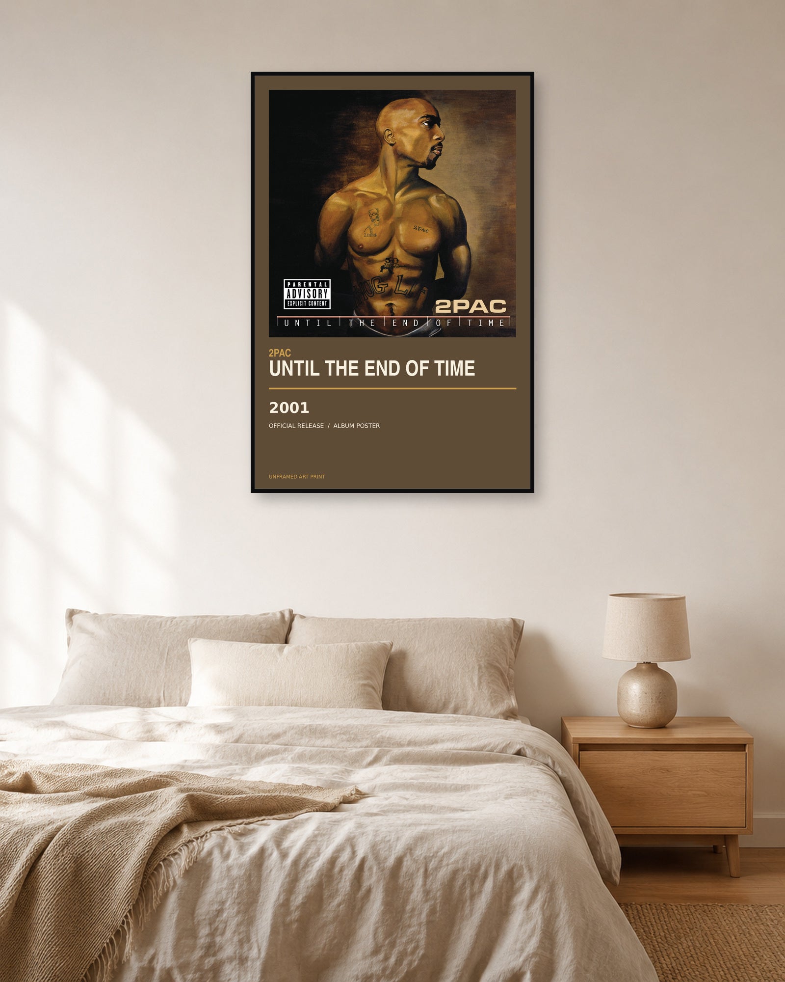 2Pac Until the End of Time album poster - bedroom view
