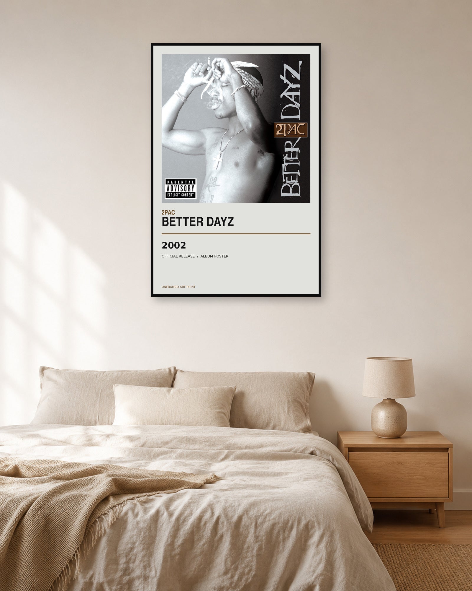 2Pac Better Dayz album poster - bedroom view