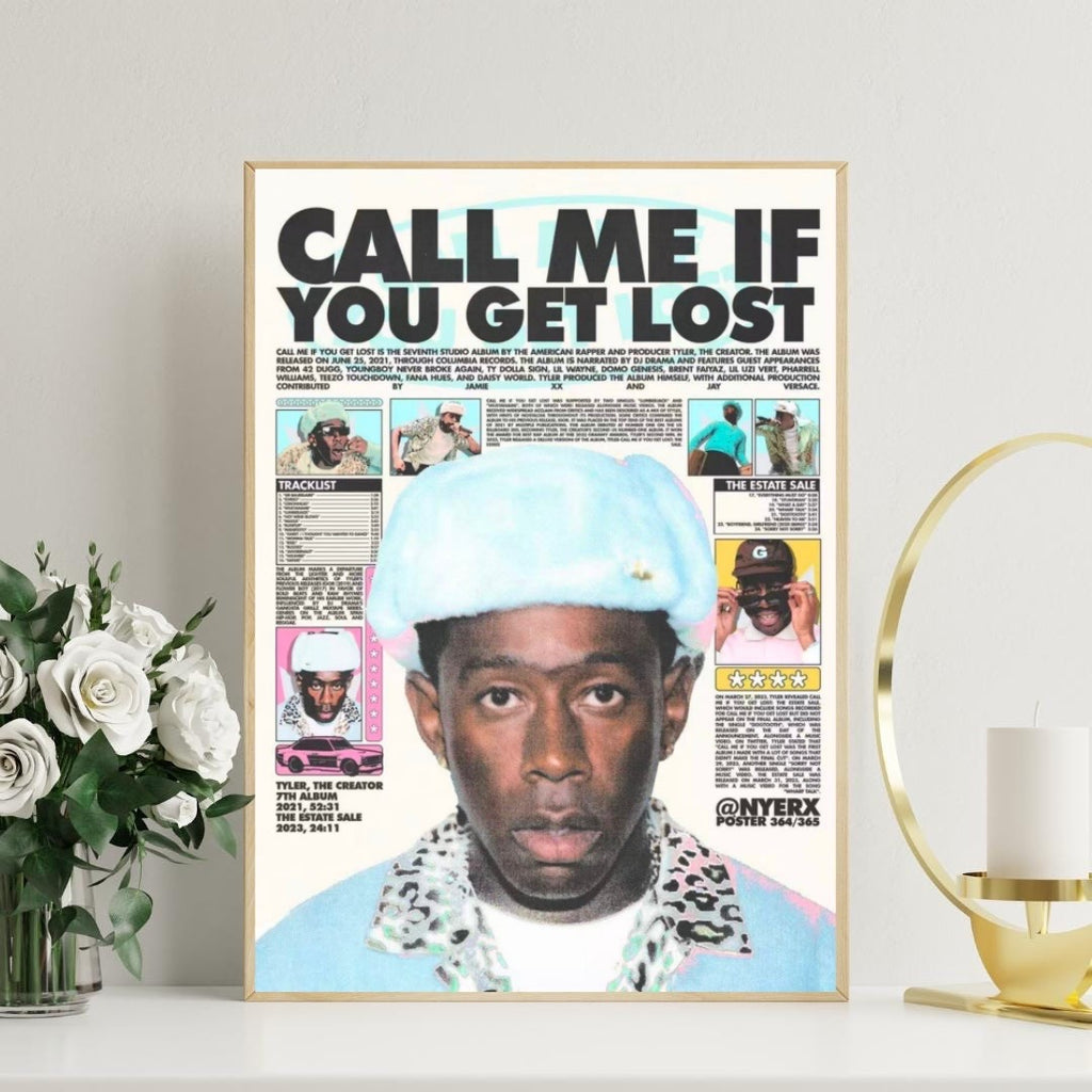 Tyler, The Creator Call Me If You Get Lost Estate Sale Collage album cover poster print wall art decor